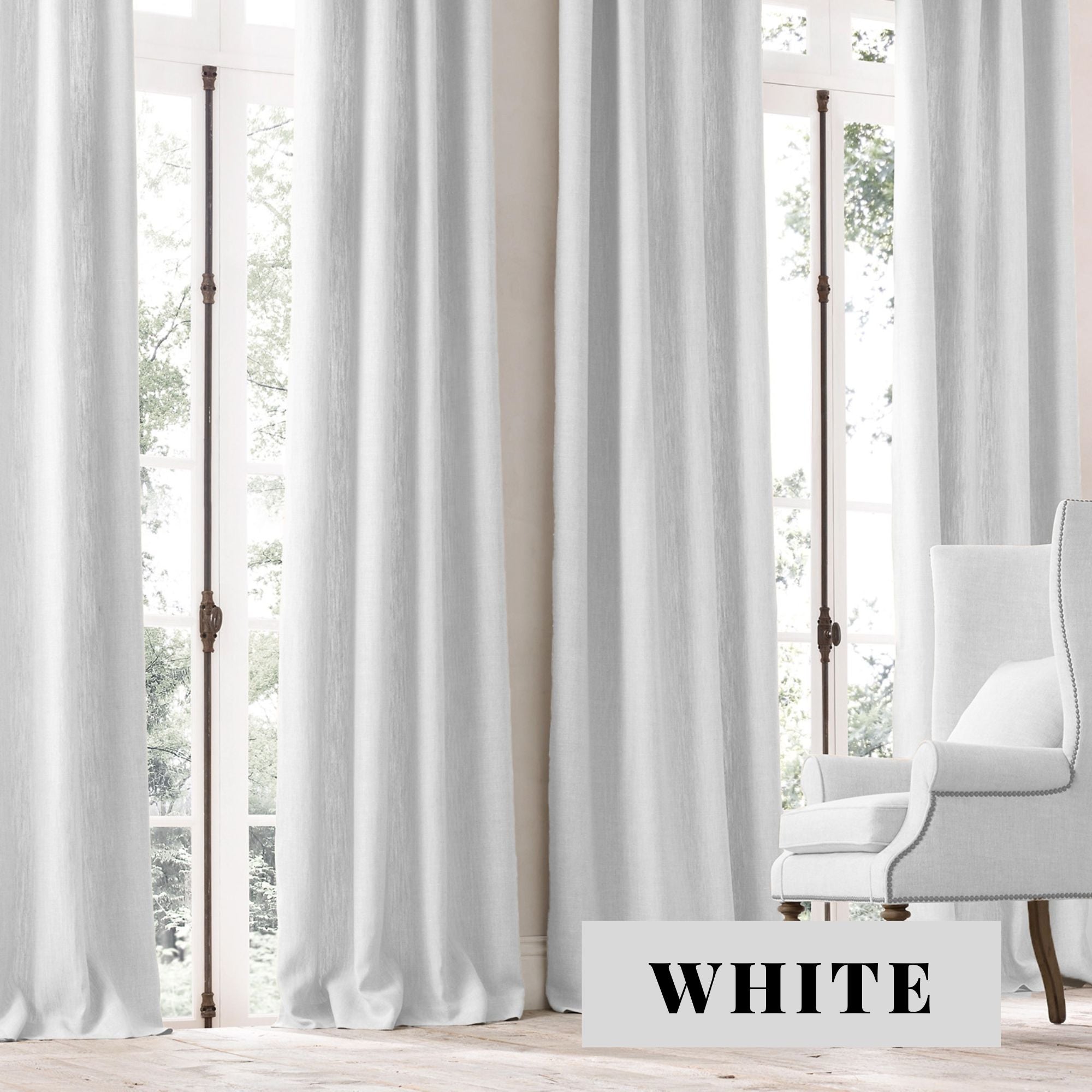 Heavyweight Organic Cotton Curtains with Liner | Windproof & Thermal | Made in UK-4