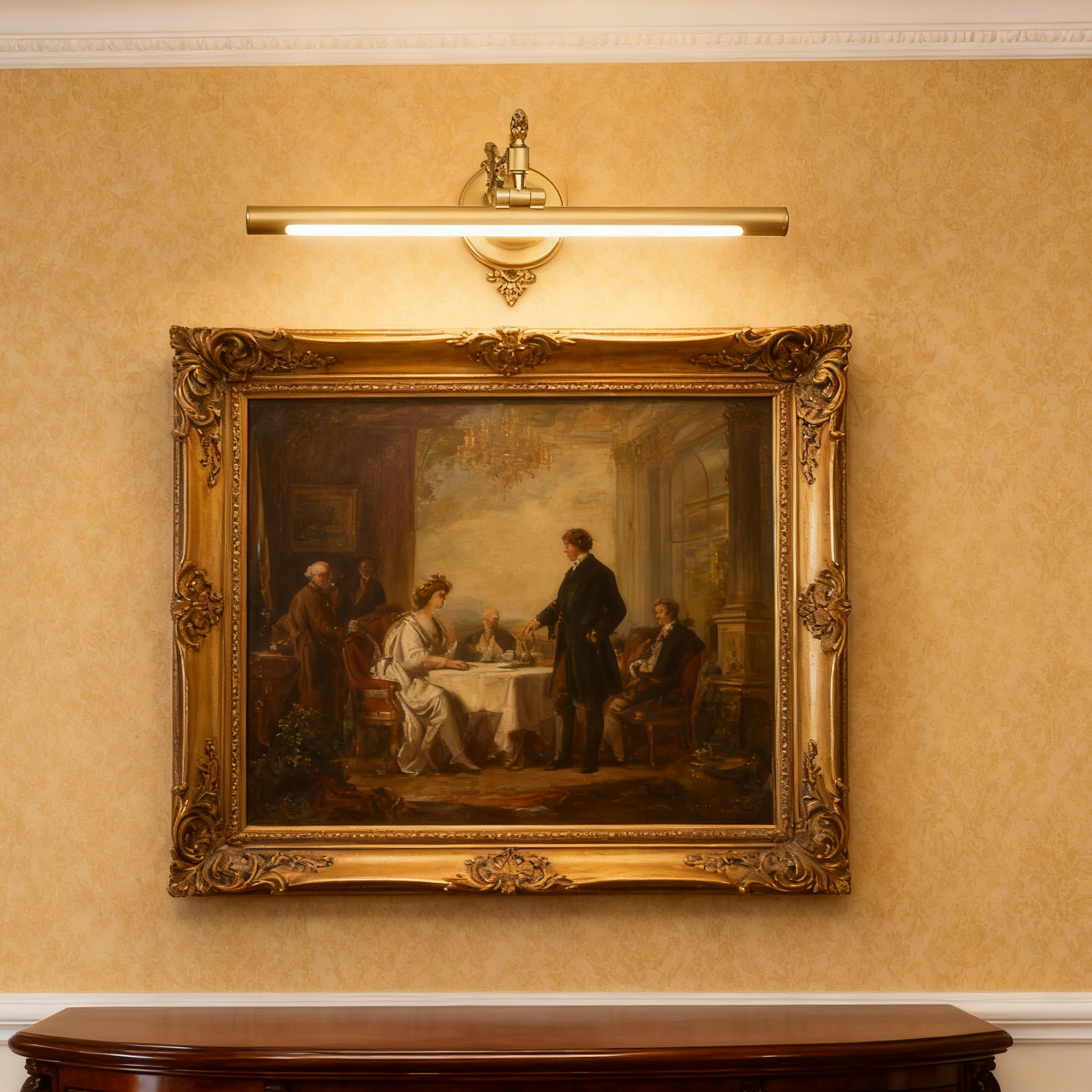 18" Vintage Brass Wall Light Sconces, 9W LED Wall lamp Retro Mirror Front lamp-2