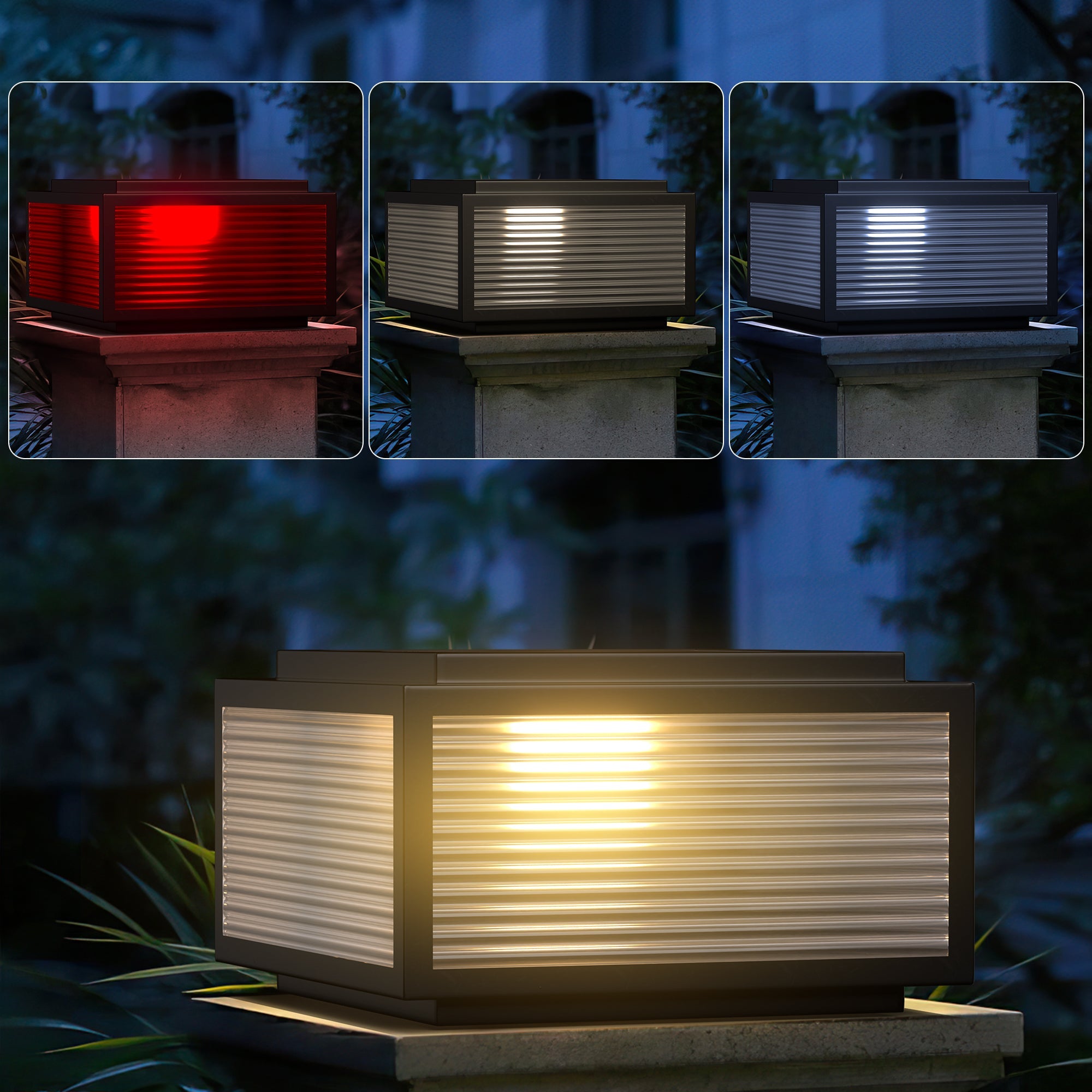 Outdoor Solar Powered Post Cap Lights