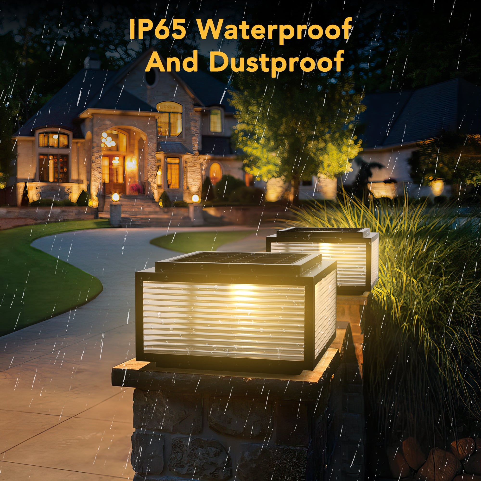 Outdoor Solar Powered Post Cap Lights