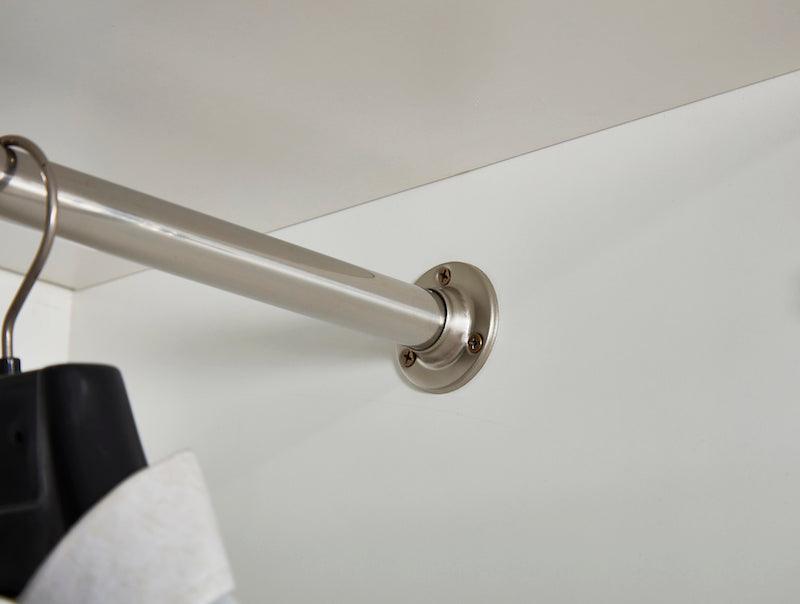 Spacious Armoire Wardrobe Closet with 4 Doors, 2 Hanging Rods & Drawers | White Wood Clothes Storage Cabinet - PRHOMZ