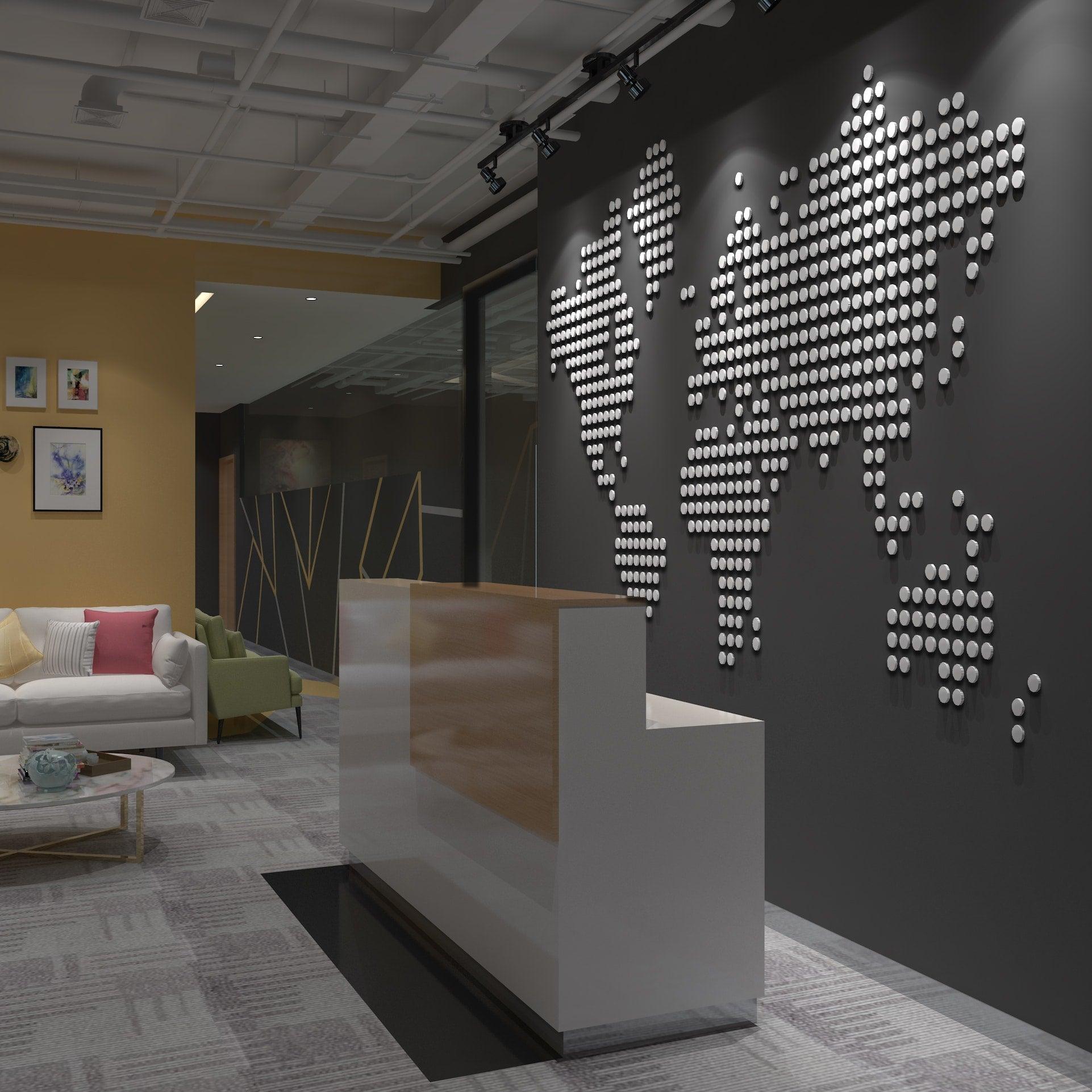 World Map 3D Dots Wall Decor - PRHOMZ