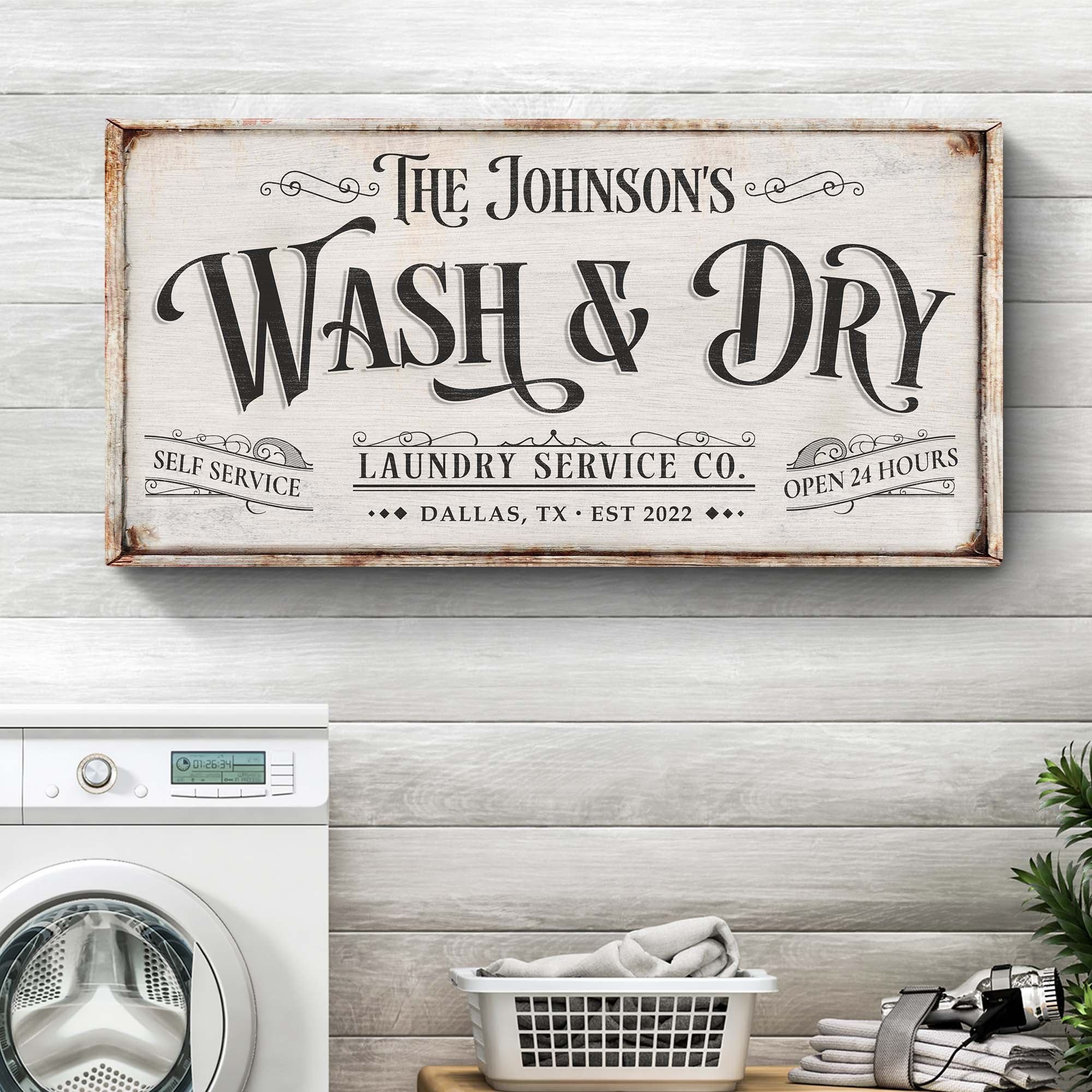 Personalized Laundry Service Sign
