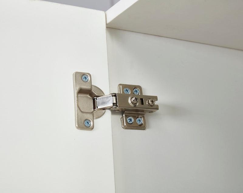 Spacious Armoire Wardrobe Closet with 4 Doors, 2 Hanging Rods & Drawers | White Wood Clothes Storage Cabinet - PRHOMZ