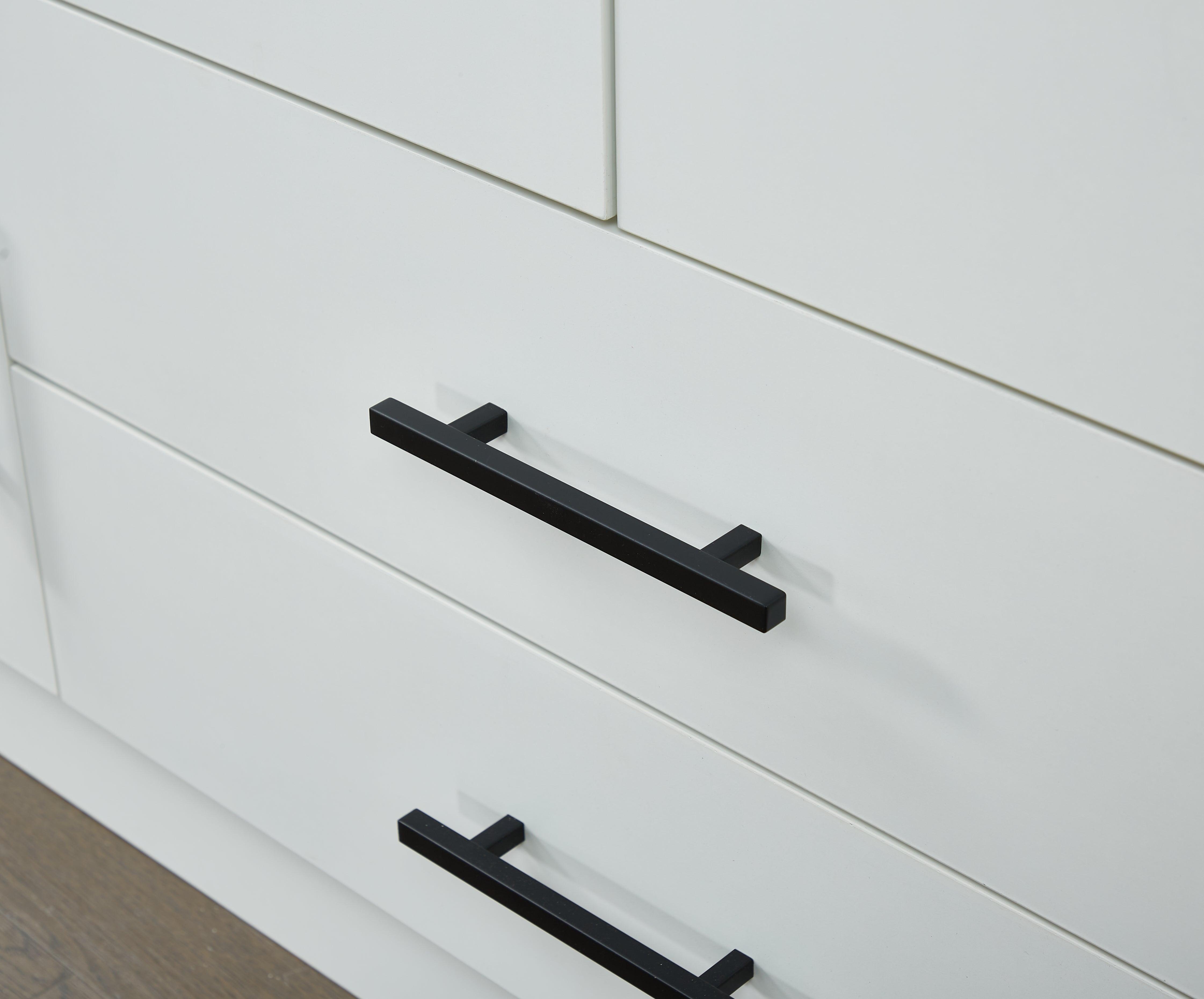 Spacious Armoire Wardrobe Closet with 4 Doors, 2 Hanging Rods & Drawers | White Wood Clothes Storage Cabinet - PRHOMZ