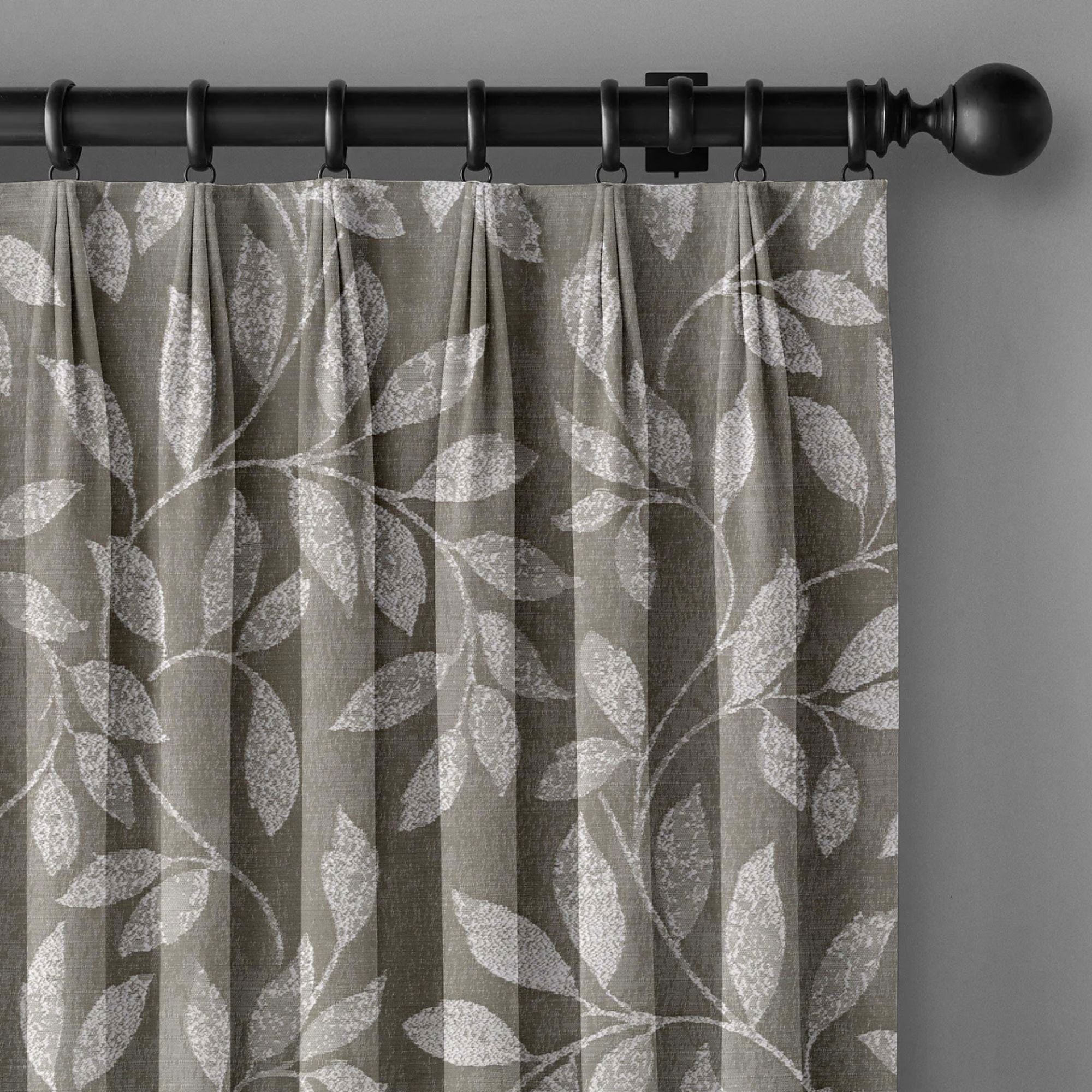 Bespoke Botanical Print Cotton Linen Curtains | Pinch Pleats & Euro Pleats | Standard & Custom Sizes-0