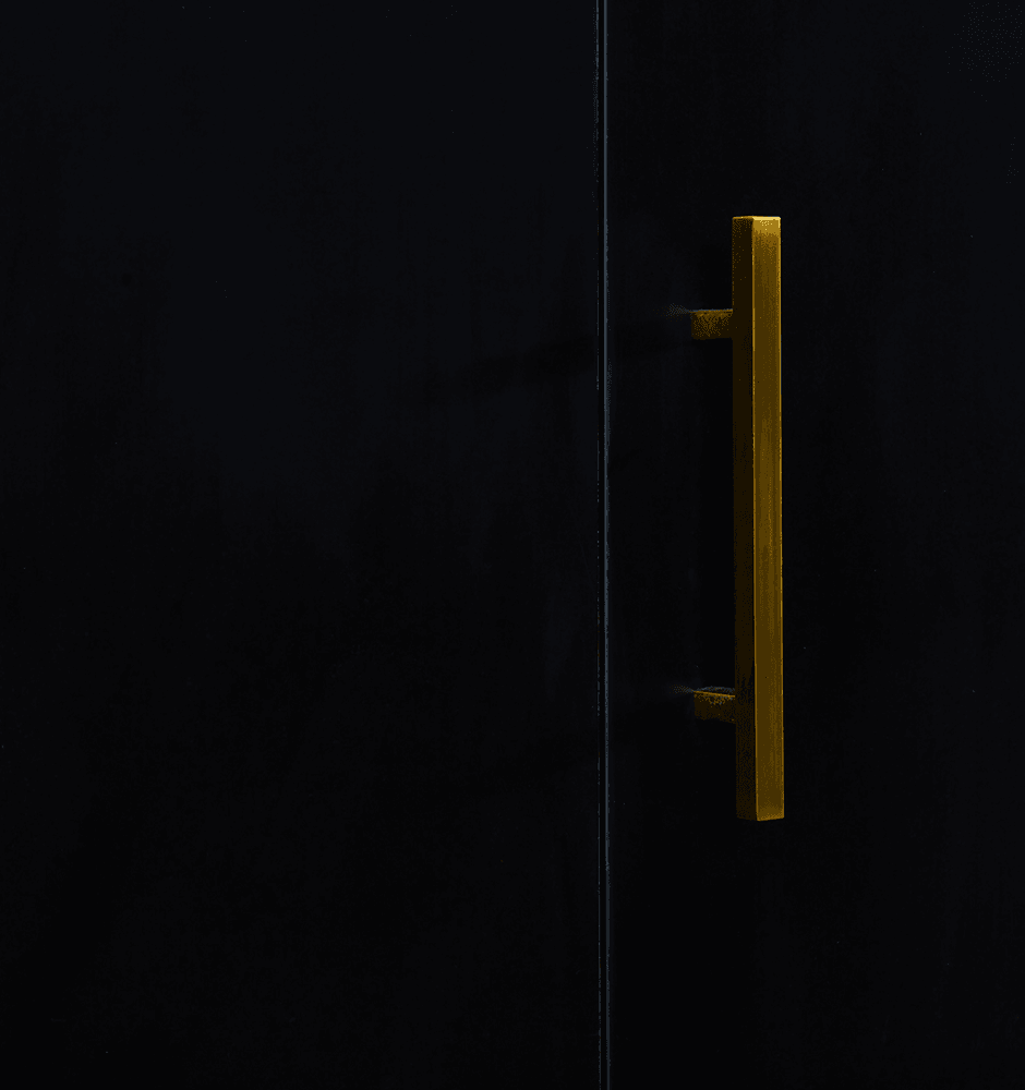 4-Door Wooden Armoire Wardrobe Closet with Mirror, Shelves & Hanging Rail | Black Large Capacity Clothes Storage - PRHOMZ