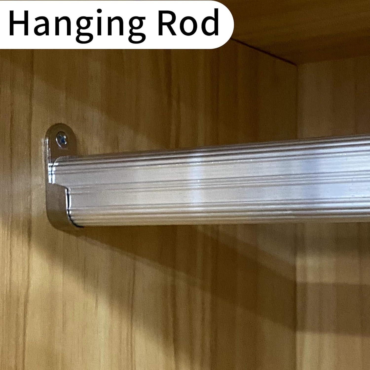 40"W Armoire Wardrobe Closet with 3 Doors, Hanging Rod & 3 Drawers | Bedroom Storage Cabinet - PRHOMZ