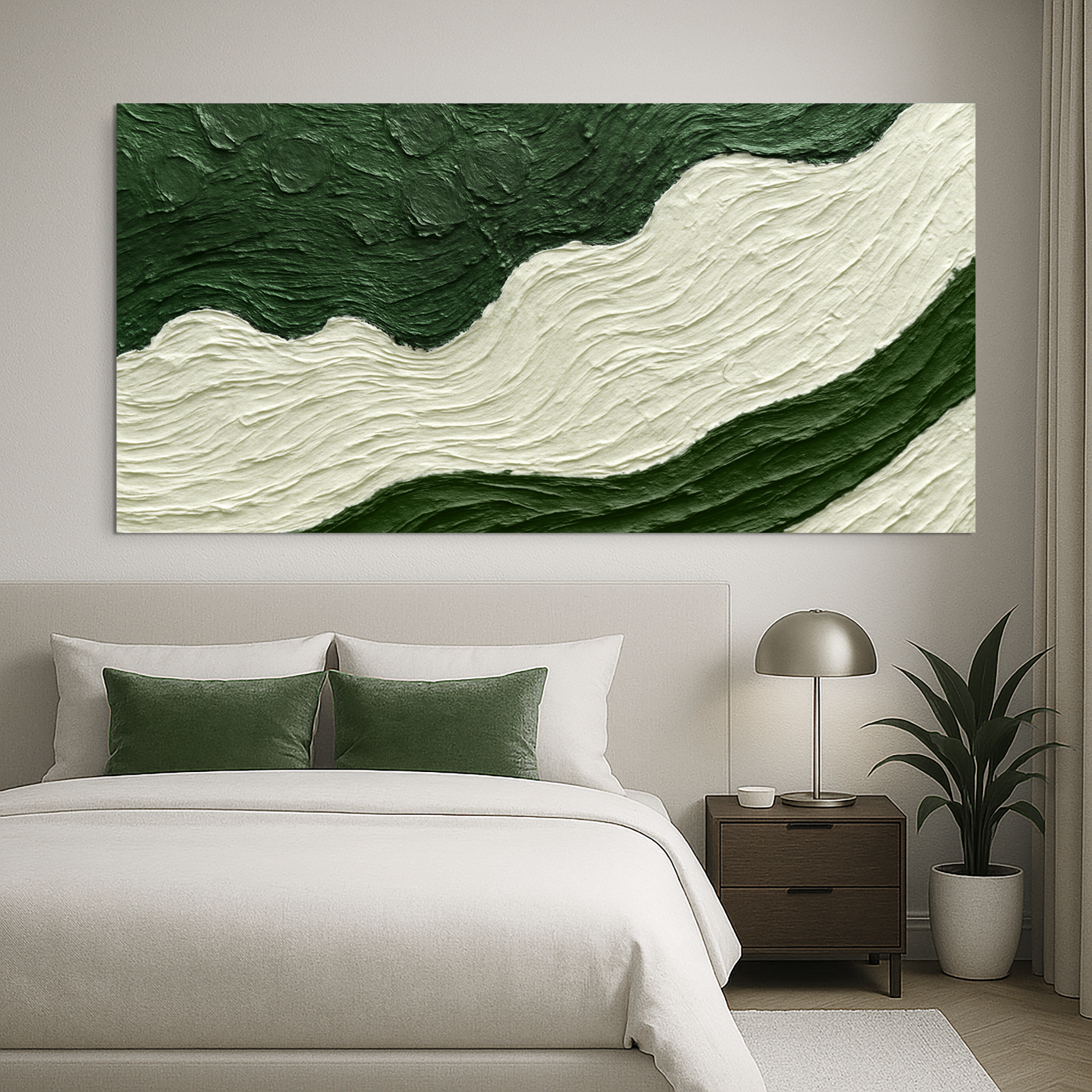 Green Rivers Abstract Wall Art VII