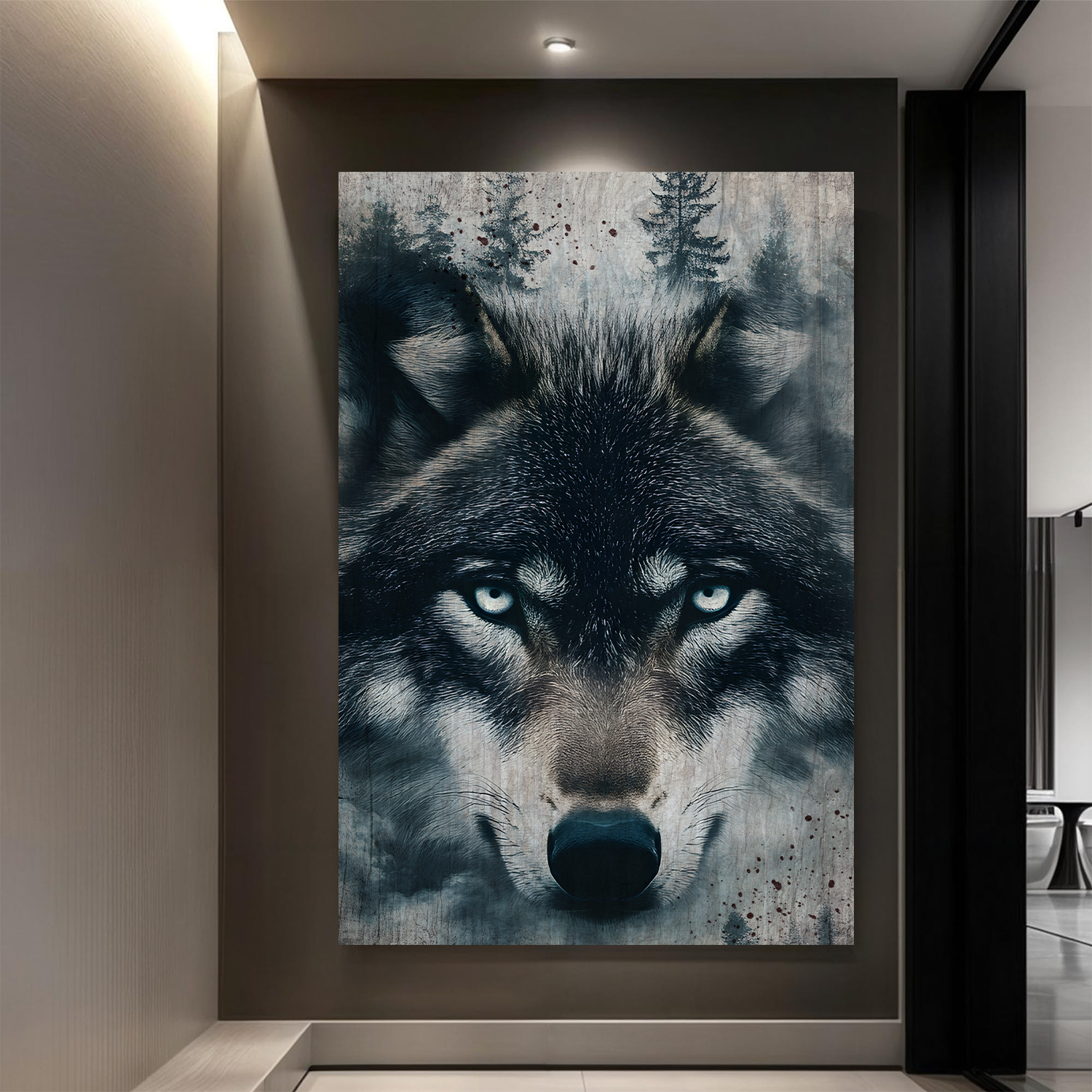 Wolf Double Exposure Wall Art III