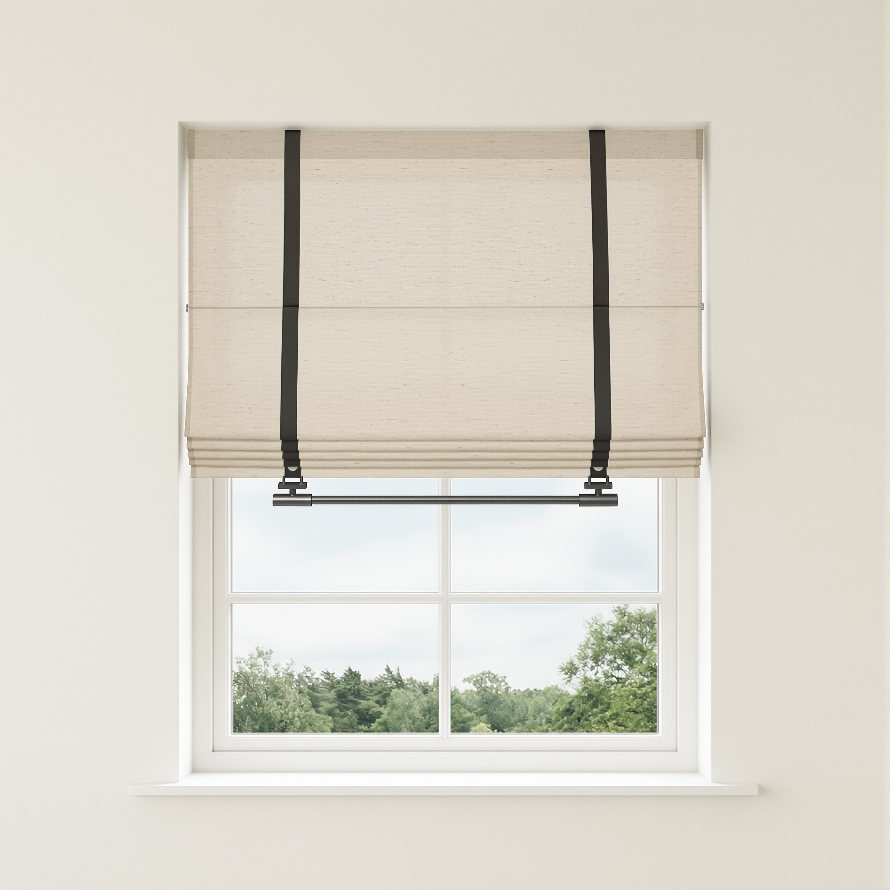 Florence Custom Linen Roman Shades-0