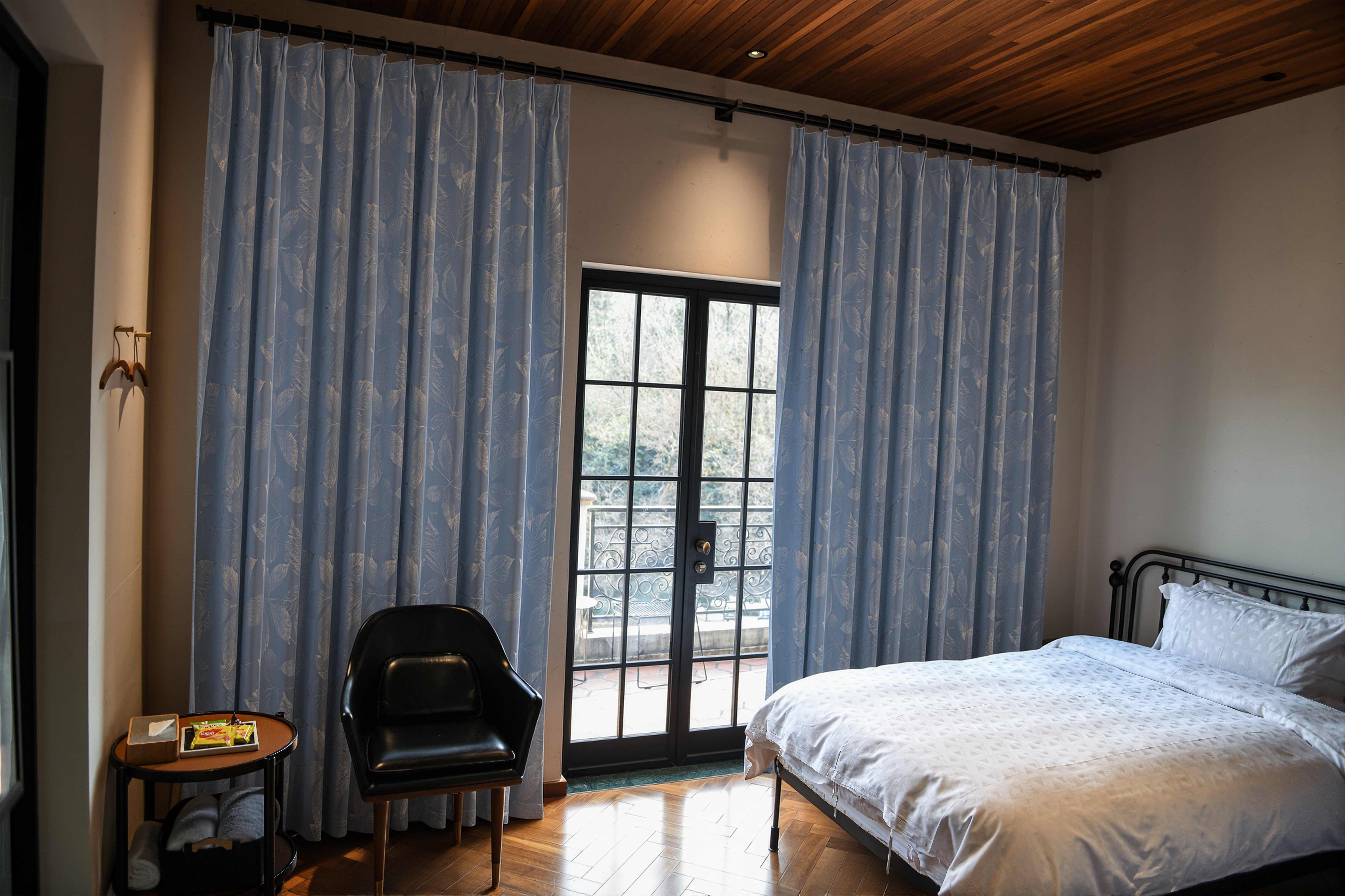 Clementine Embroidered-Pattern Blackout Curtain-1