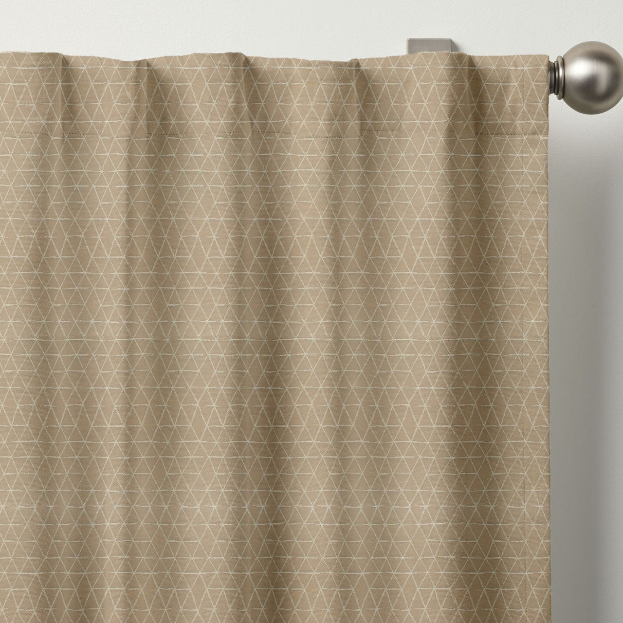 Modern Geometric Triangle Organic Cotton Curtains - Light Filtering & Blackout Options-1