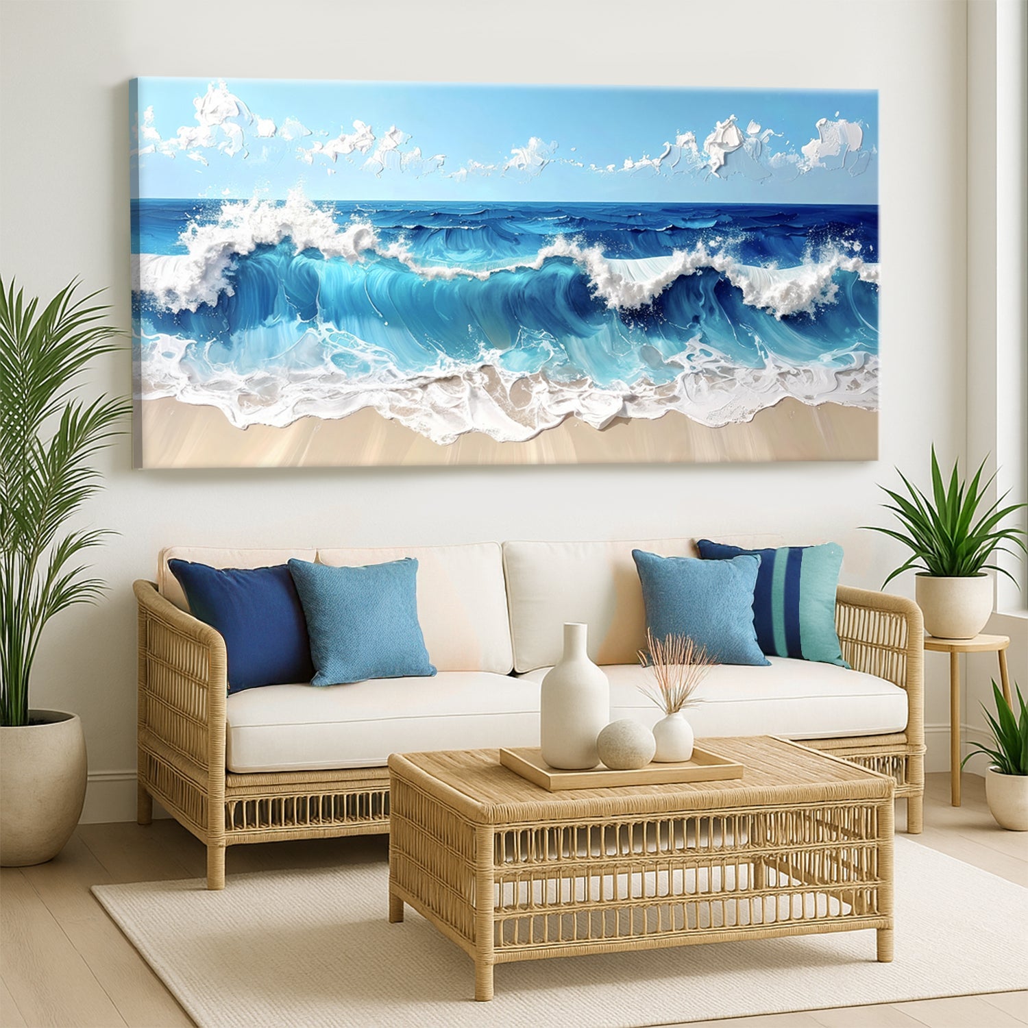 Serene Ocean Wave Coastal Wall Art II