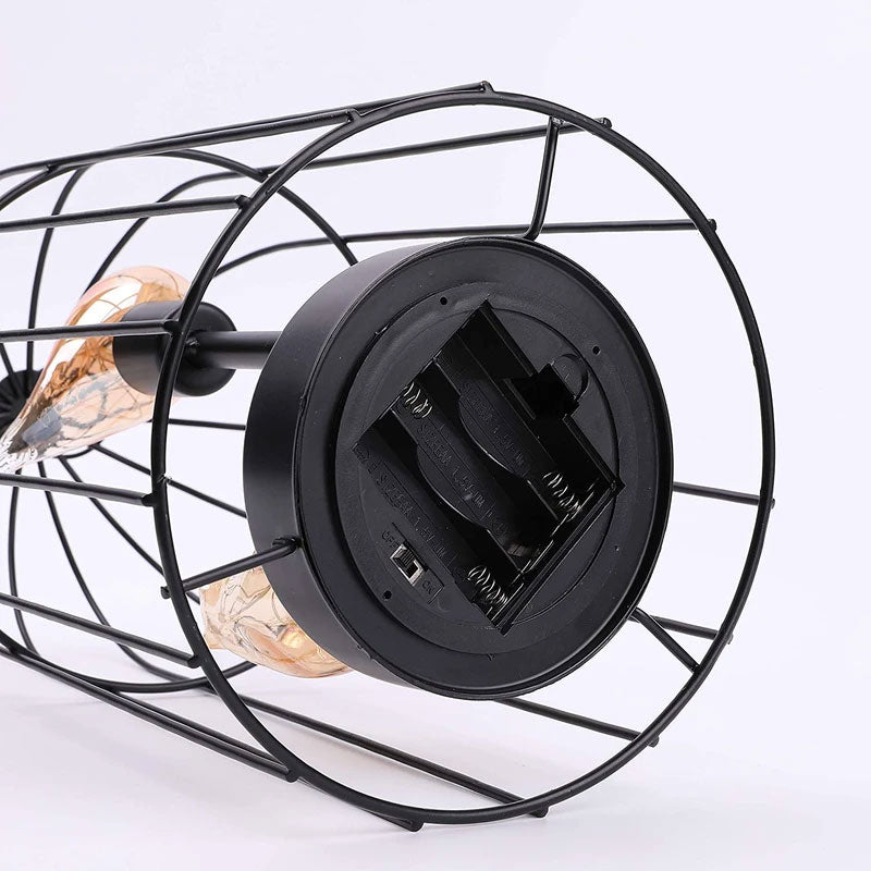 12"Tall Battery Operated Birdcage Decorative Lamp-4