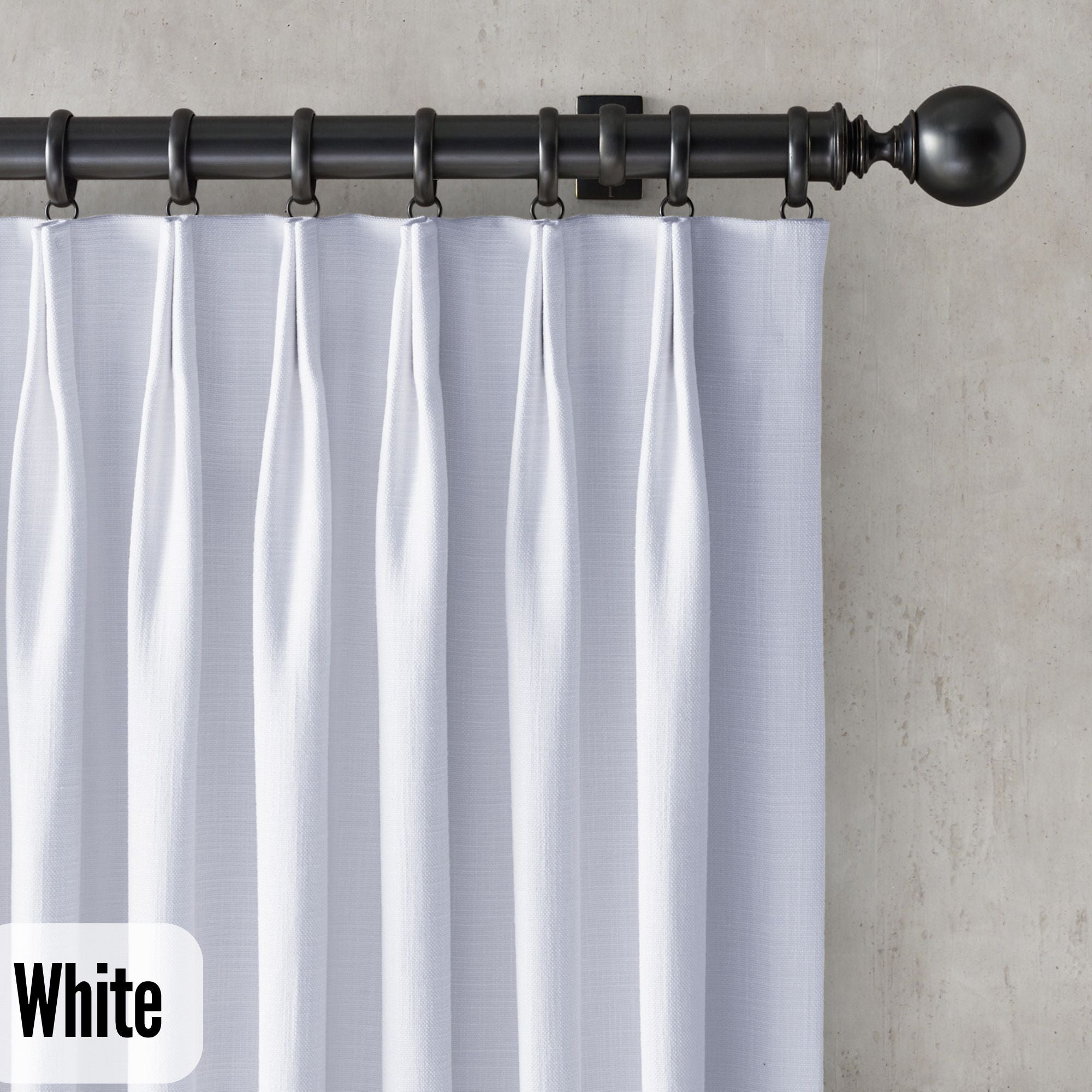 Euro Pinch Pleated Linen Curtains | Organic Italian Textured Weave | Light Filtering or Blackout-3