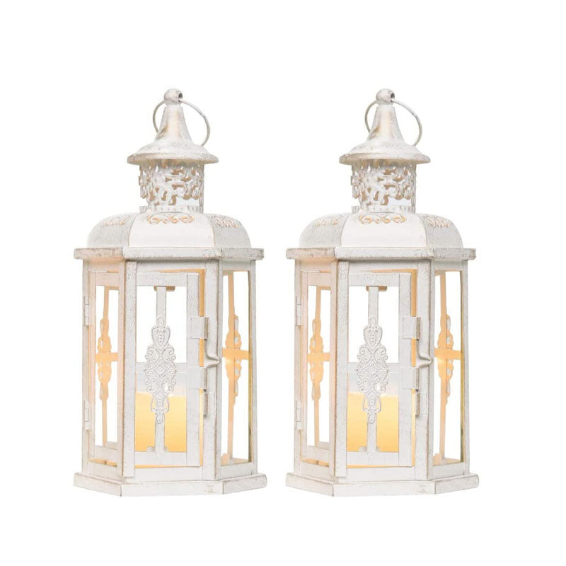 10 inch High Vintage Style Hanging Lantern(Set of 2 )-1