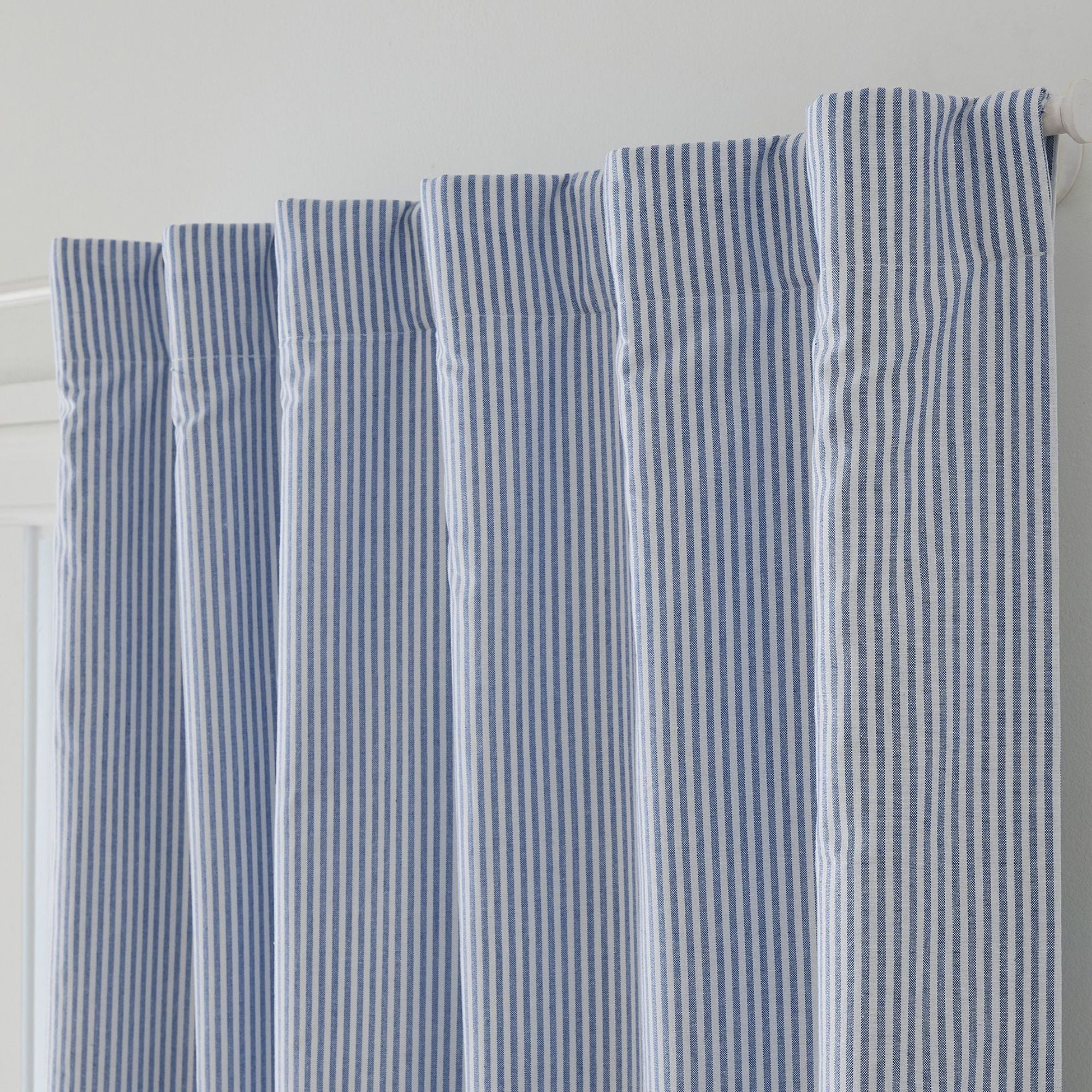 Oxford Stripe Linen Curtains | Standard & Made to Measure | Light Filtering or Blackout Liners-0