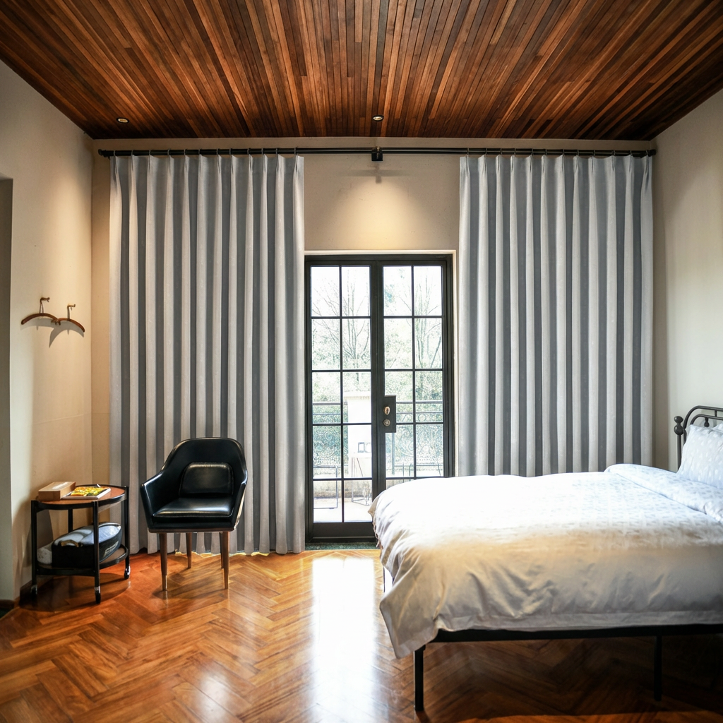 Aurelia Embroidered-Pattern Blackout Curtain-0