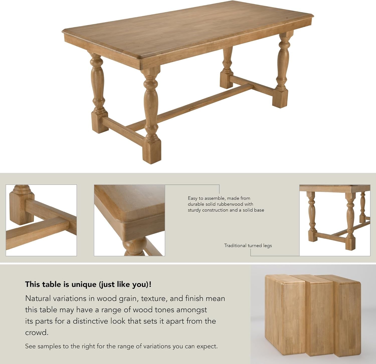 67 Inch Squire Trestle Farmhouse Dining Table Light Brown