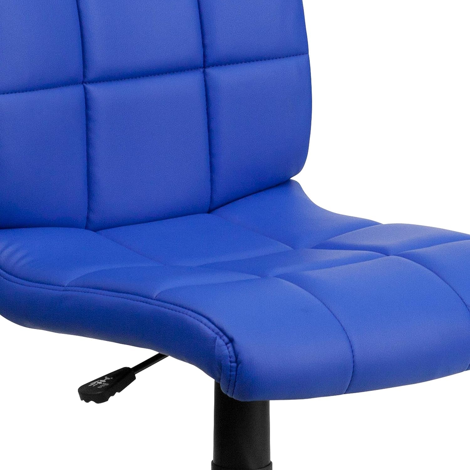 Clayton Blue Mid Back Quilted Vinyl Swivel Office Chair