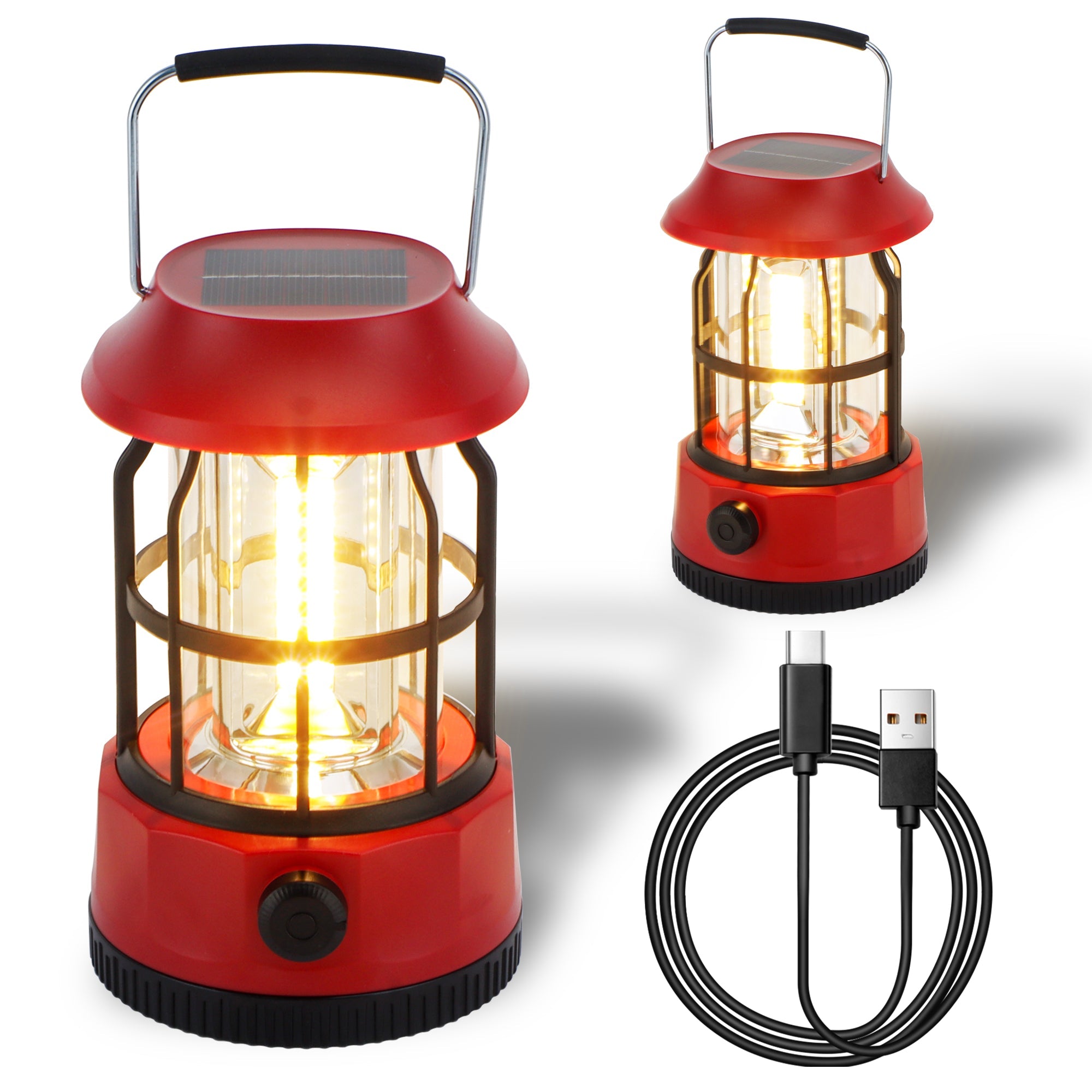 TRIROCKS Set of 2 LED Solar Camping Lights-1