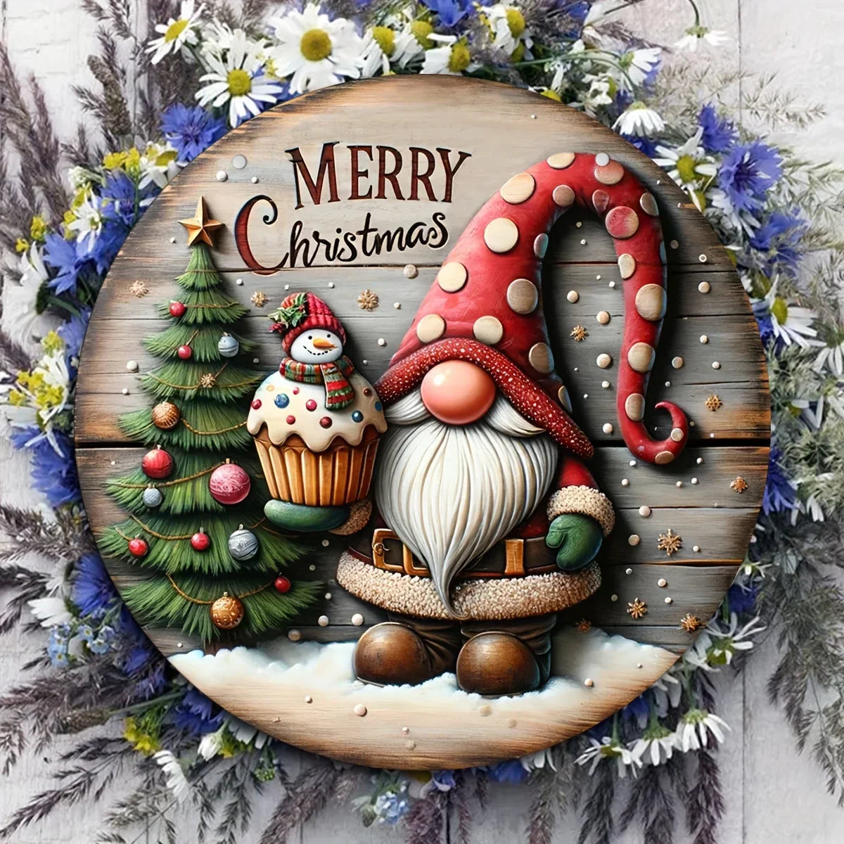 Wooden Merry Christmas Hanging Decoration-2