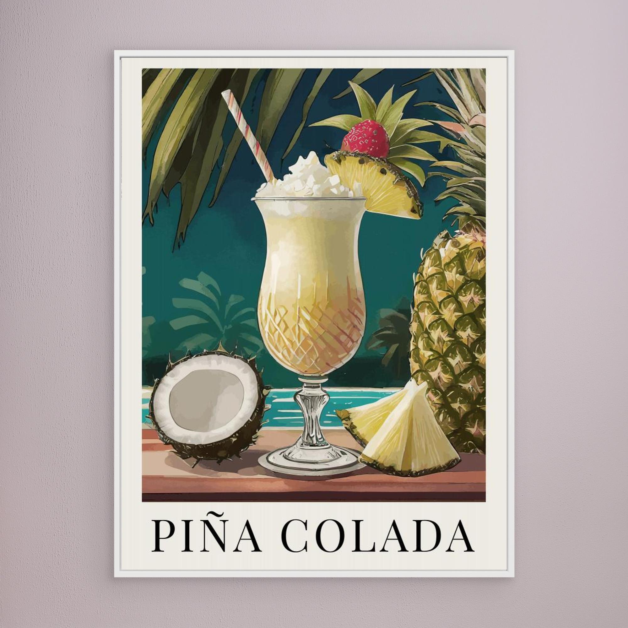 Pina Colada abstract tropical art print by Andreas Magnusson – modern wall decor with bold colors