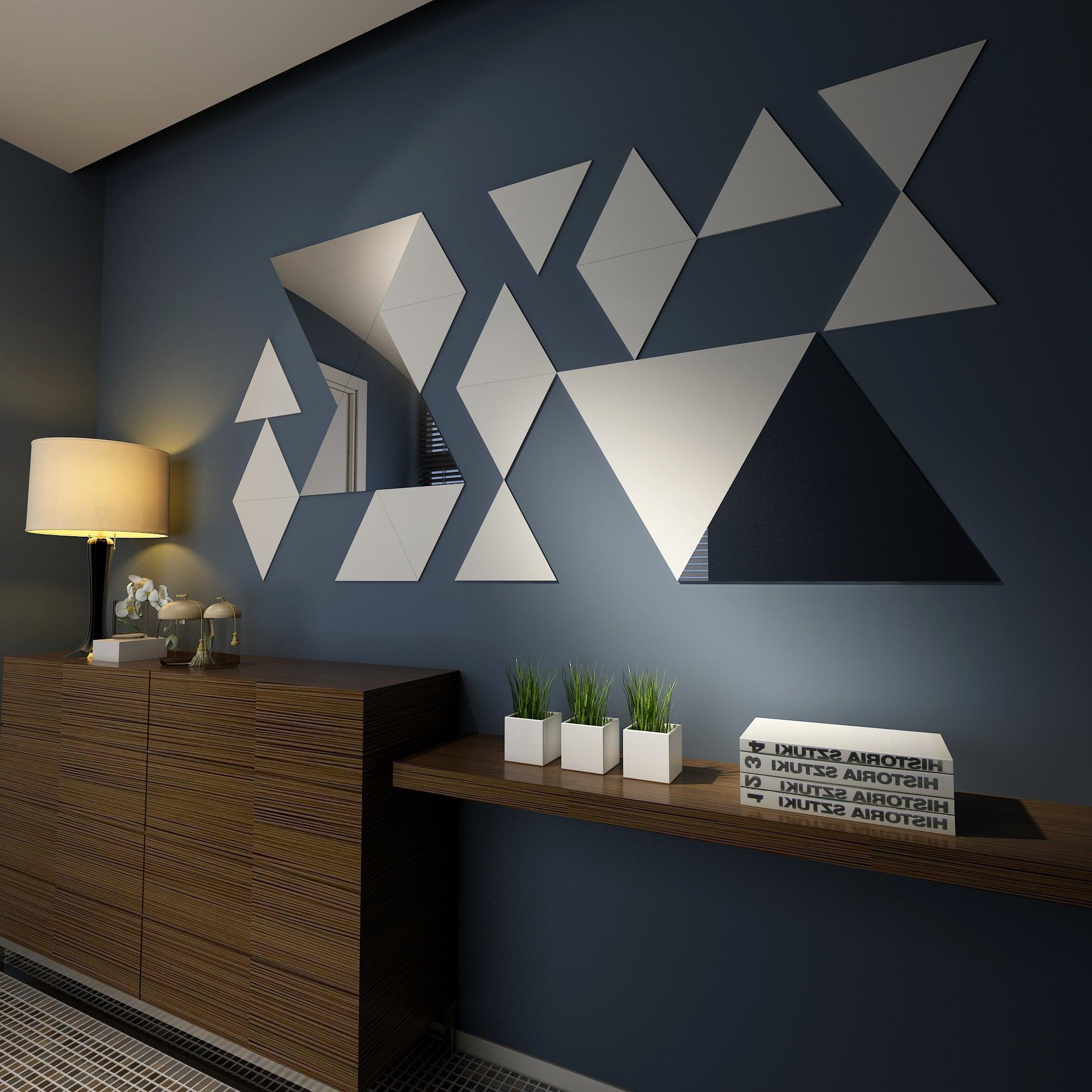 Triangles PVC & Mirror Wall Panels - PRHOMZ