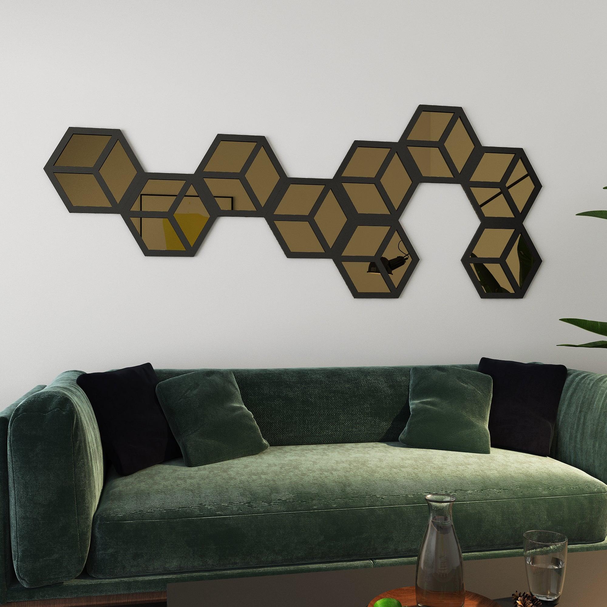 Hexagons Composition Mirrored - PRHOMZ