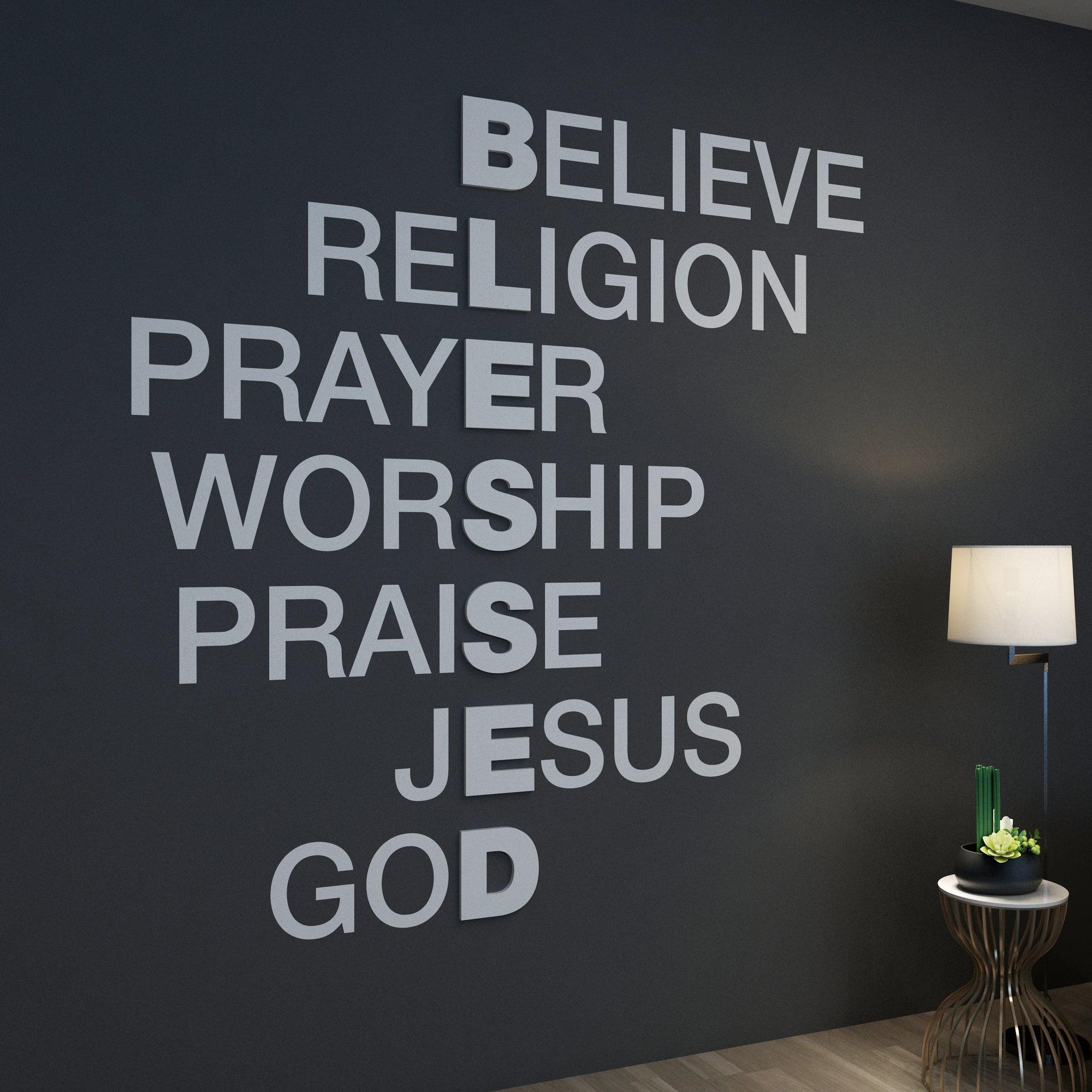 Blessed Crosswords Wall Art - PRHOMZ