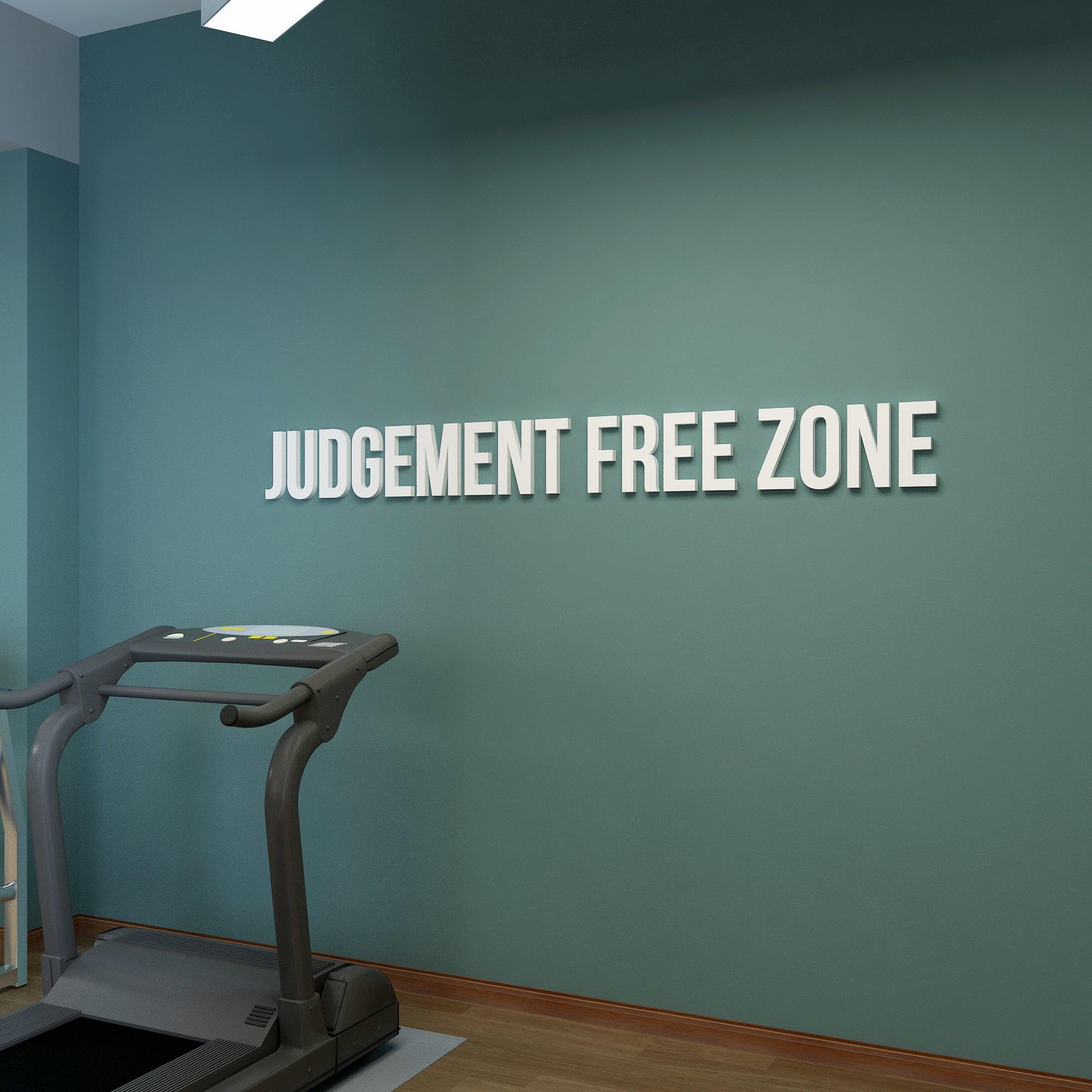 Judgement Free Zone 3D Gym Decor - PRHOMZ