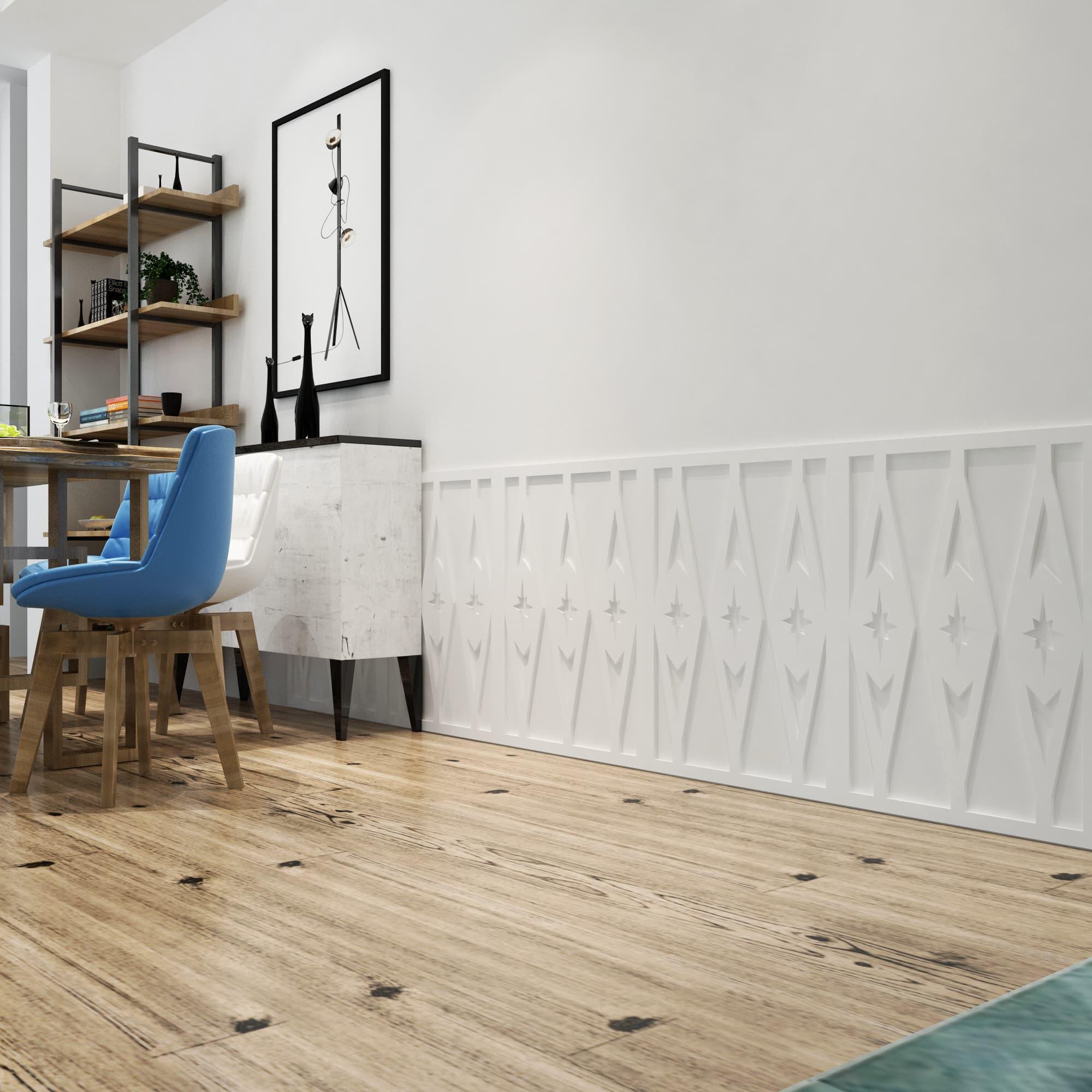 Wainscot Mid Century Star Wall Panels - PRHOMZ