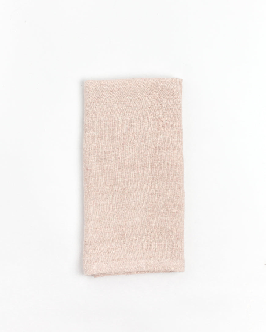 Stone Washed Linen Hemmed Dinner Napkins-6