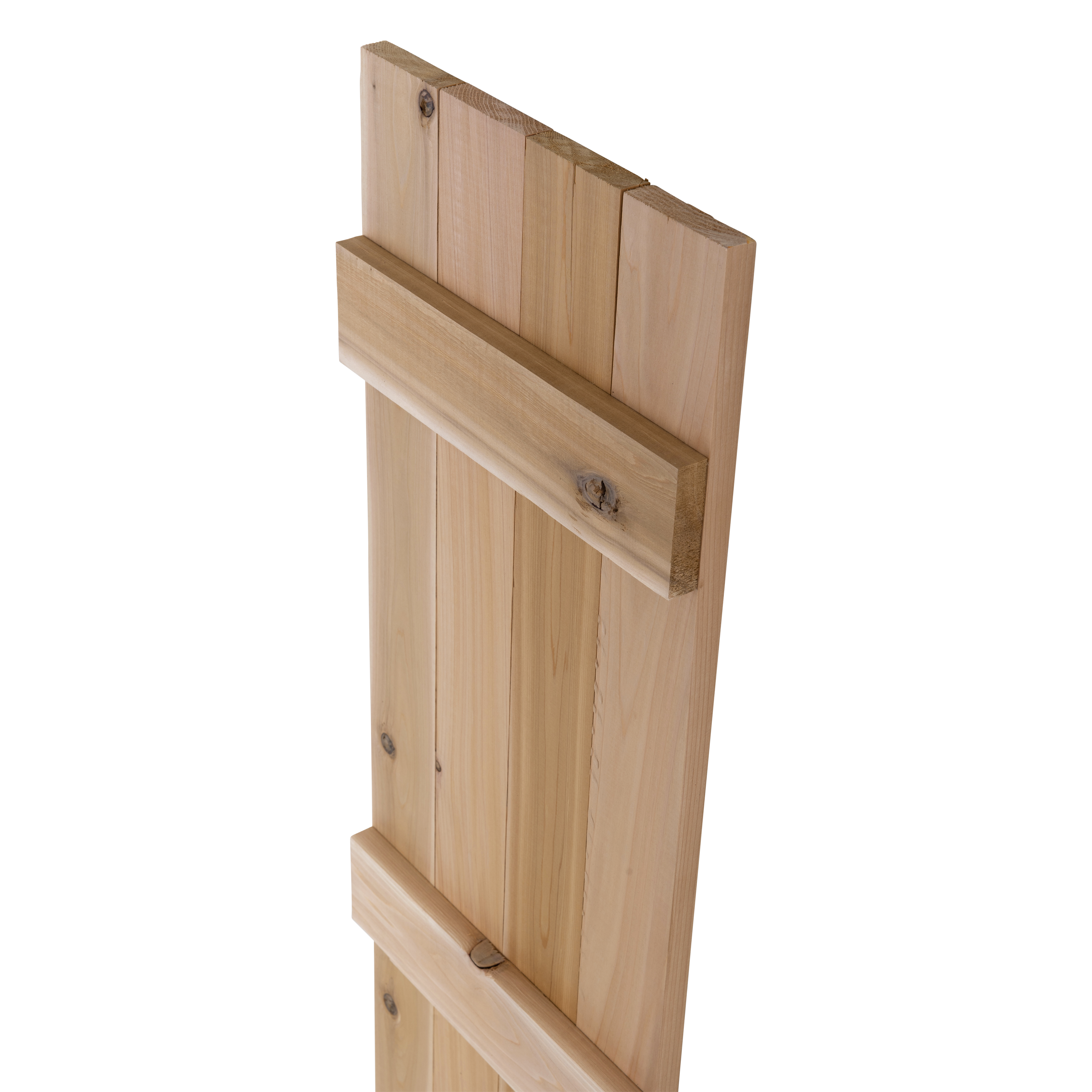Traditional Board & Batten Exterior Wood Shutters - Cedar - Set of 2