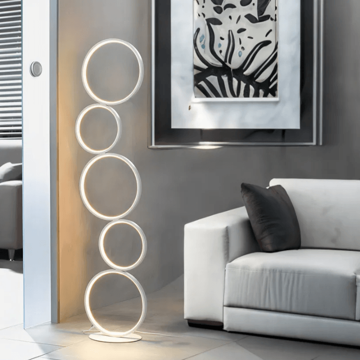 RGB Minimalist Circular Floor Lamp-2