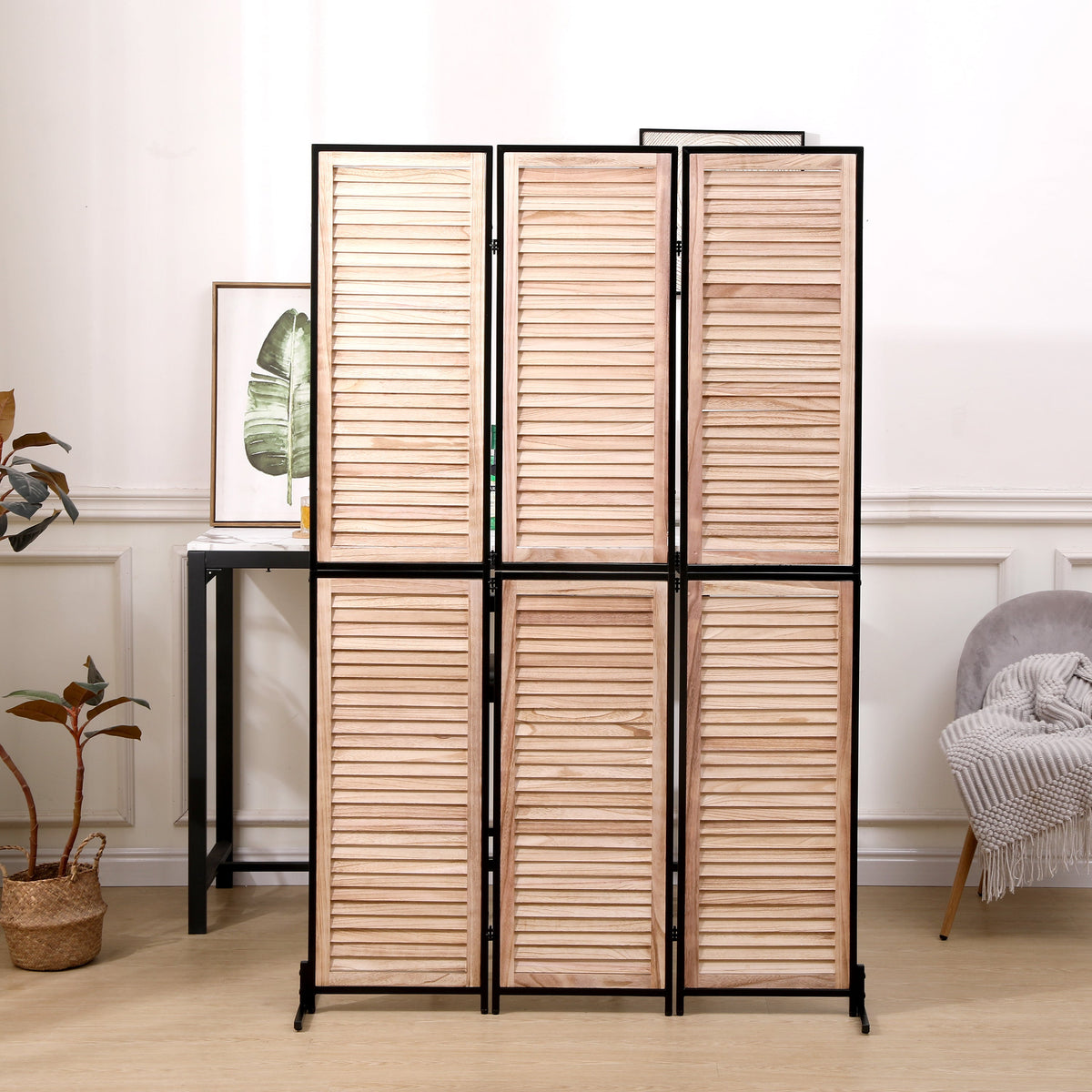 3 Panel Room Dividers And Folding Privacy Screen