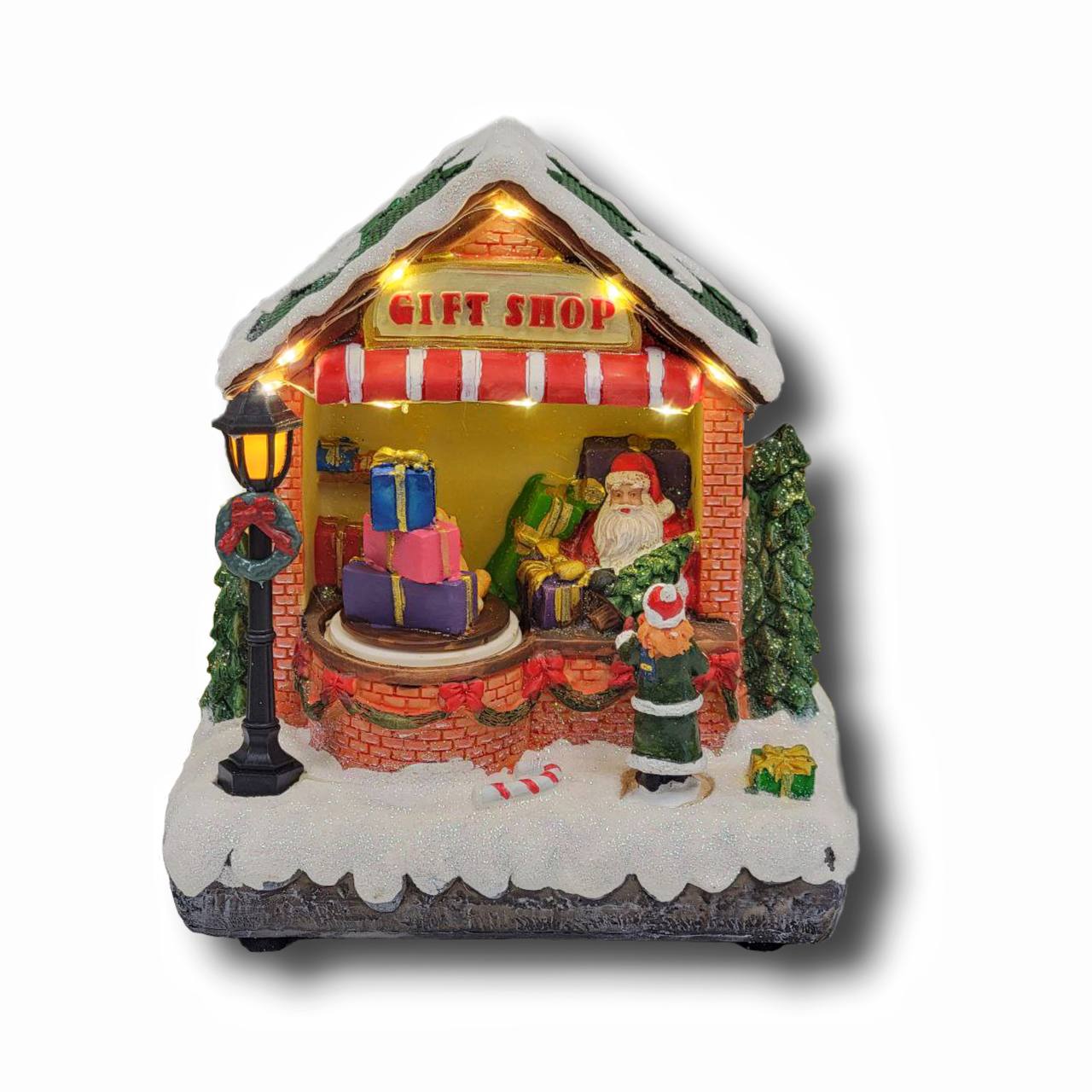 Santa's Gift Shop Christmas Miniature. Christmas Village F07M3-27B-0