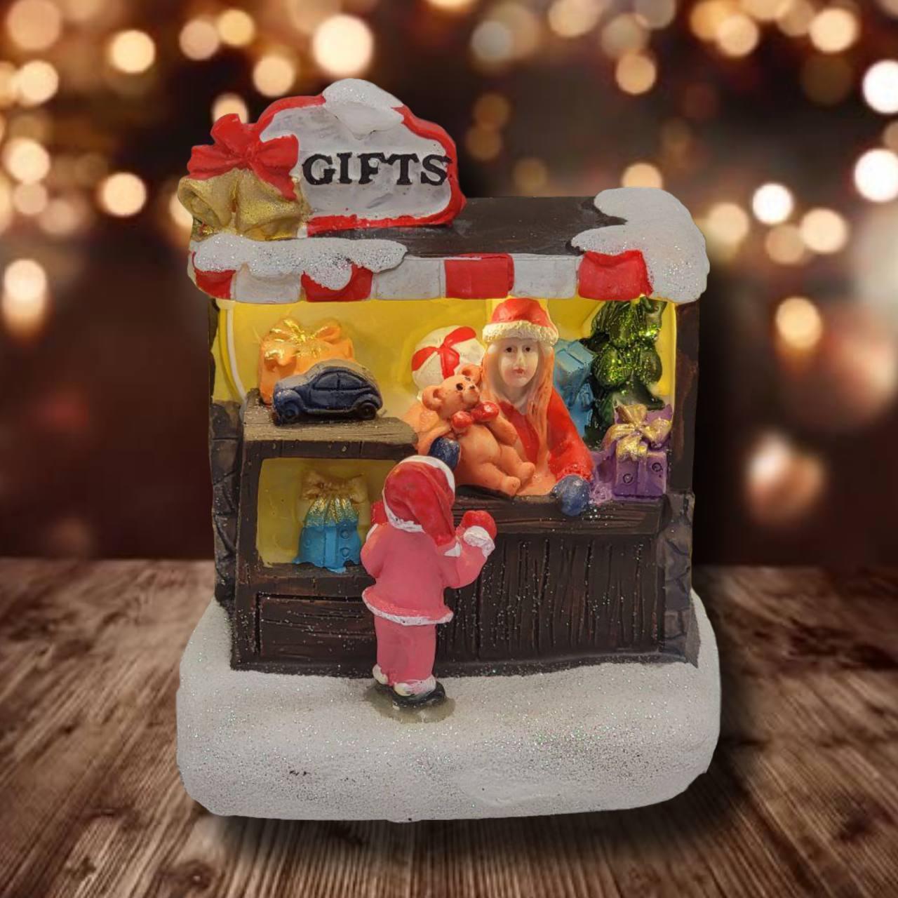 Gift Shop Christmas Miniature. Christmas Village F07M3-30B-1