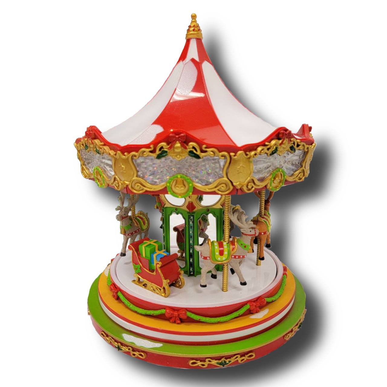 Christmas Carousel Decoration. Christmas Village F07M3-5-FQ24066-0