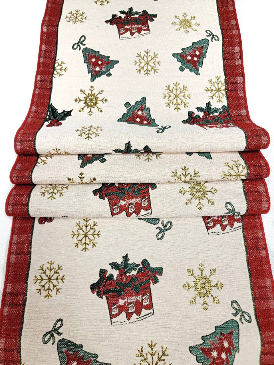 Festive Christmas Presents Table Runner F07M5-10D-2