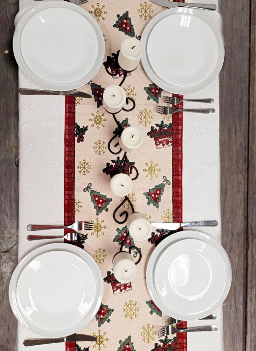 Festive Christmas Presents Table Runner F07M5-10D-4