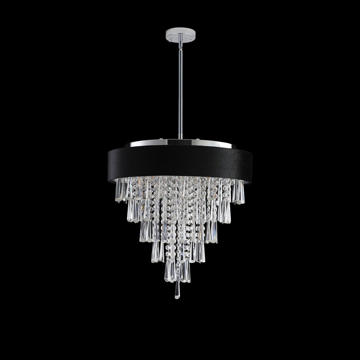 18-inch Modern Crystal Chandelier with Adjustable Height