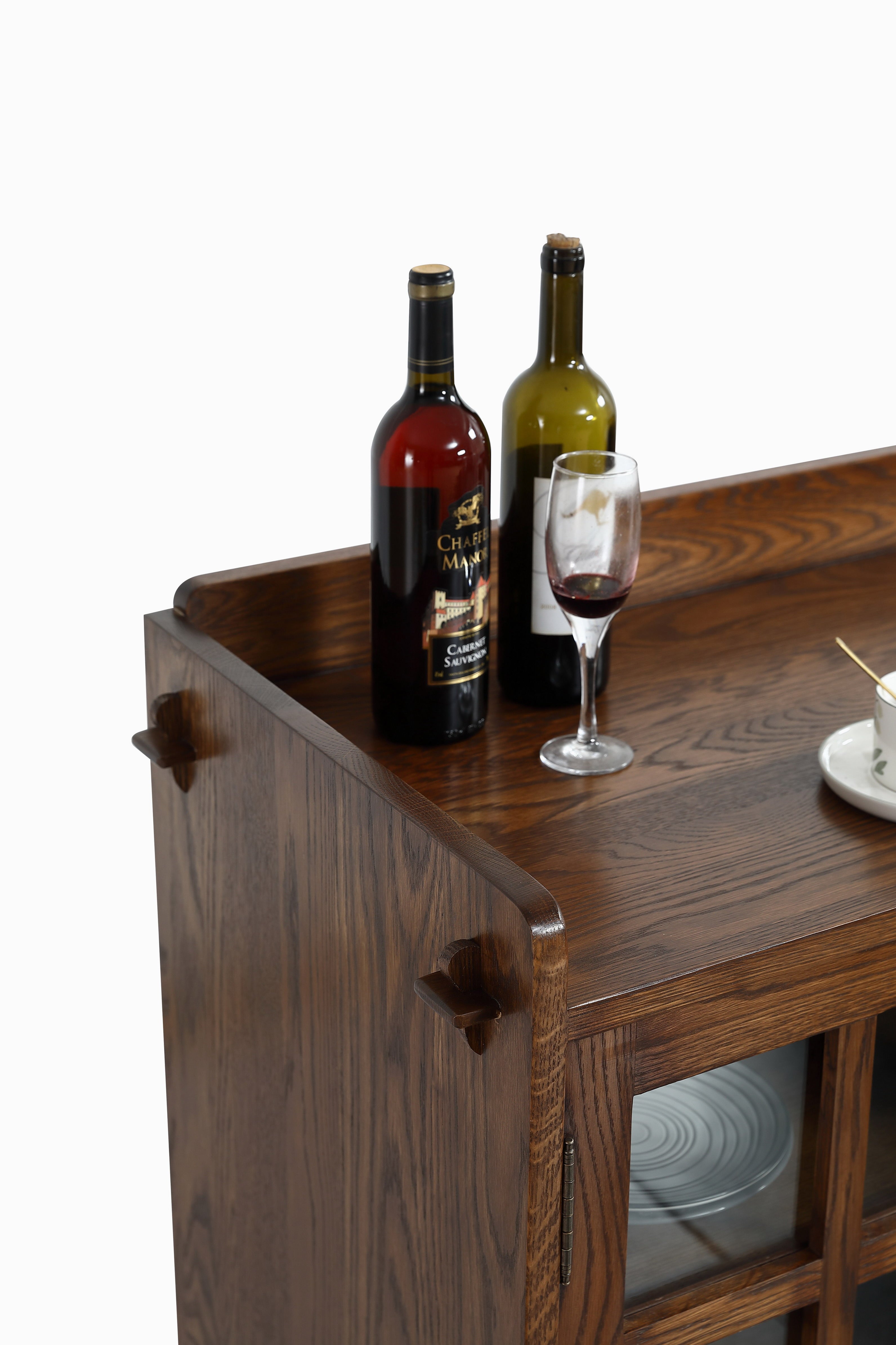 Mission Oak 3 Door Console, TV Stand - Walnut (W1)