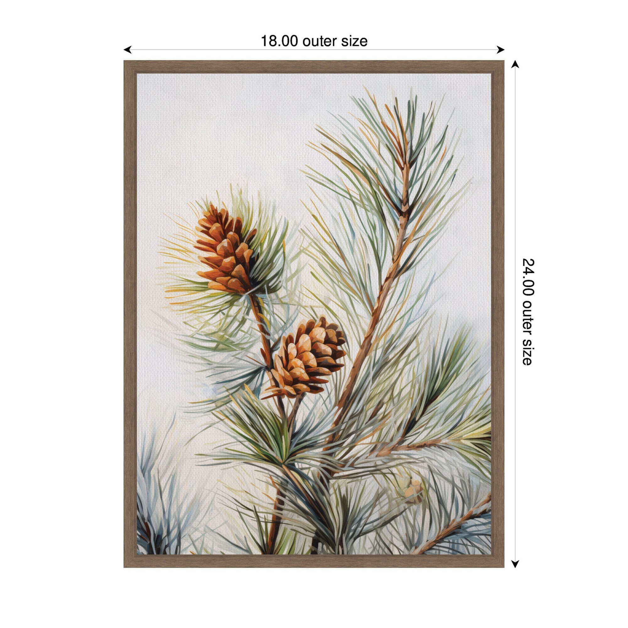 Sylvie Framed Canvas The Quiet Pine Forest I by The Creative Bunch Studio