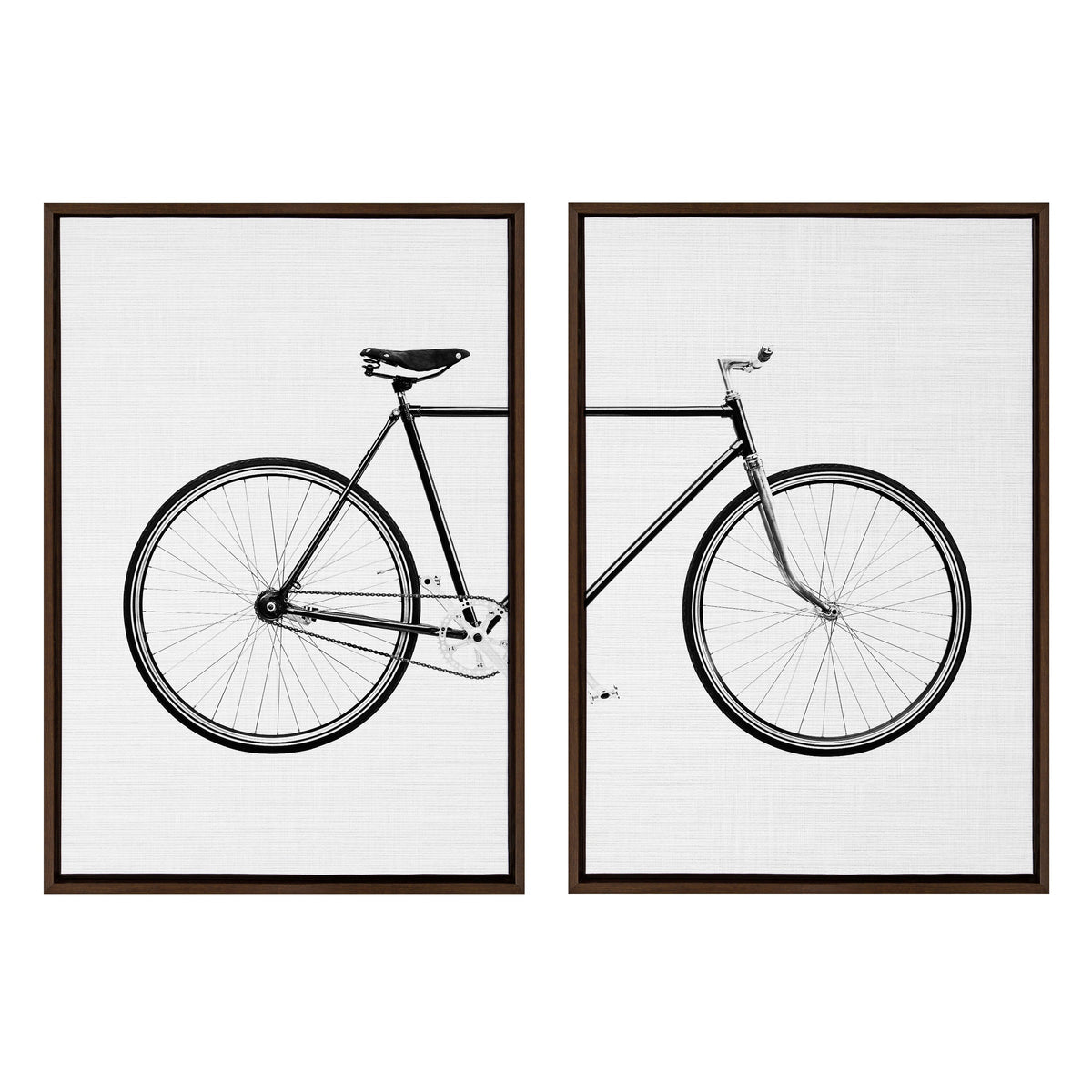 Sylvie Bicycle Framed Canvas by Simon Te of Tai Prints