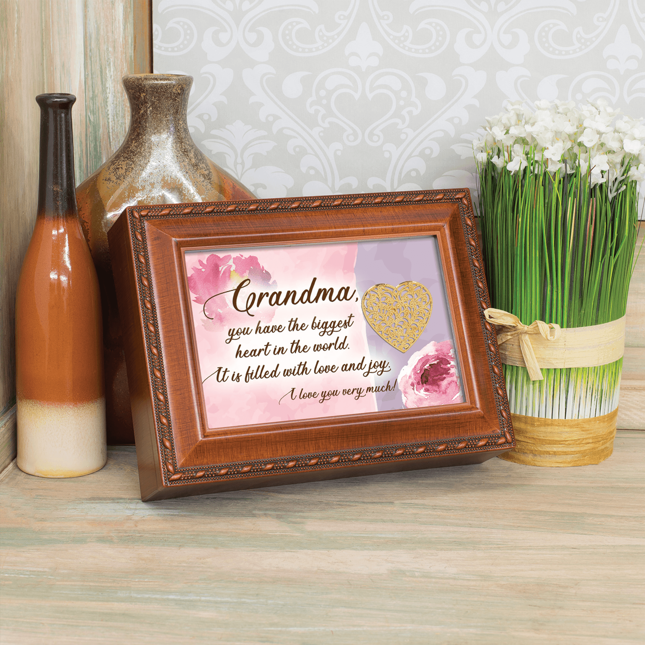 Grandma's Heart Music Box With Photo Frame And Musical Movement - PRHOMZ