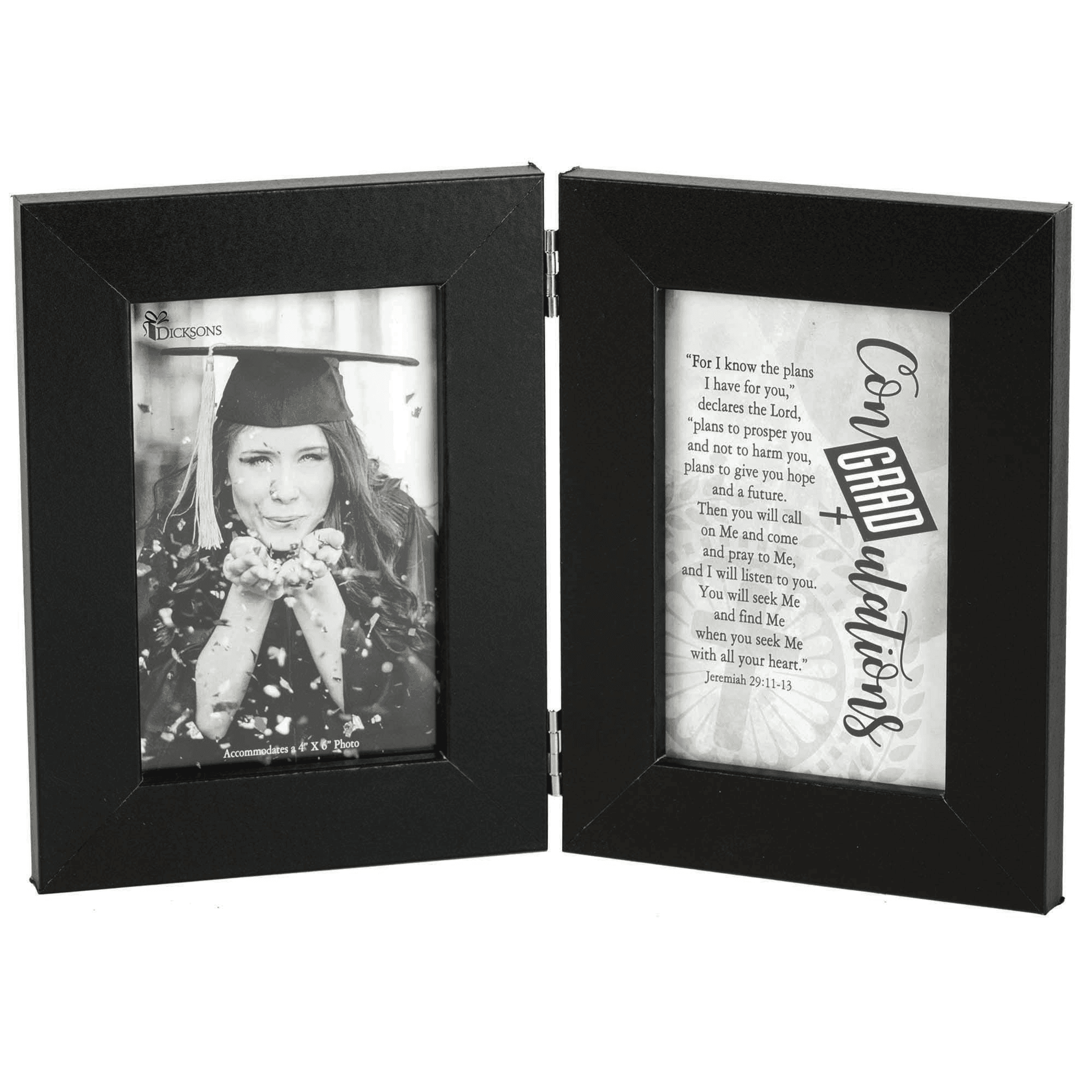 Elegant Double Photo Frame For Graduates With Scripture - PRHOMZ