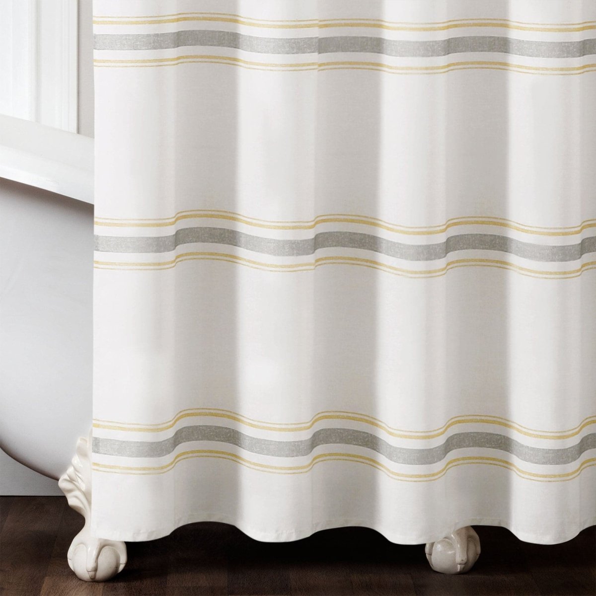 Farmhouse Stripe 100% Cotton Shower Curtain