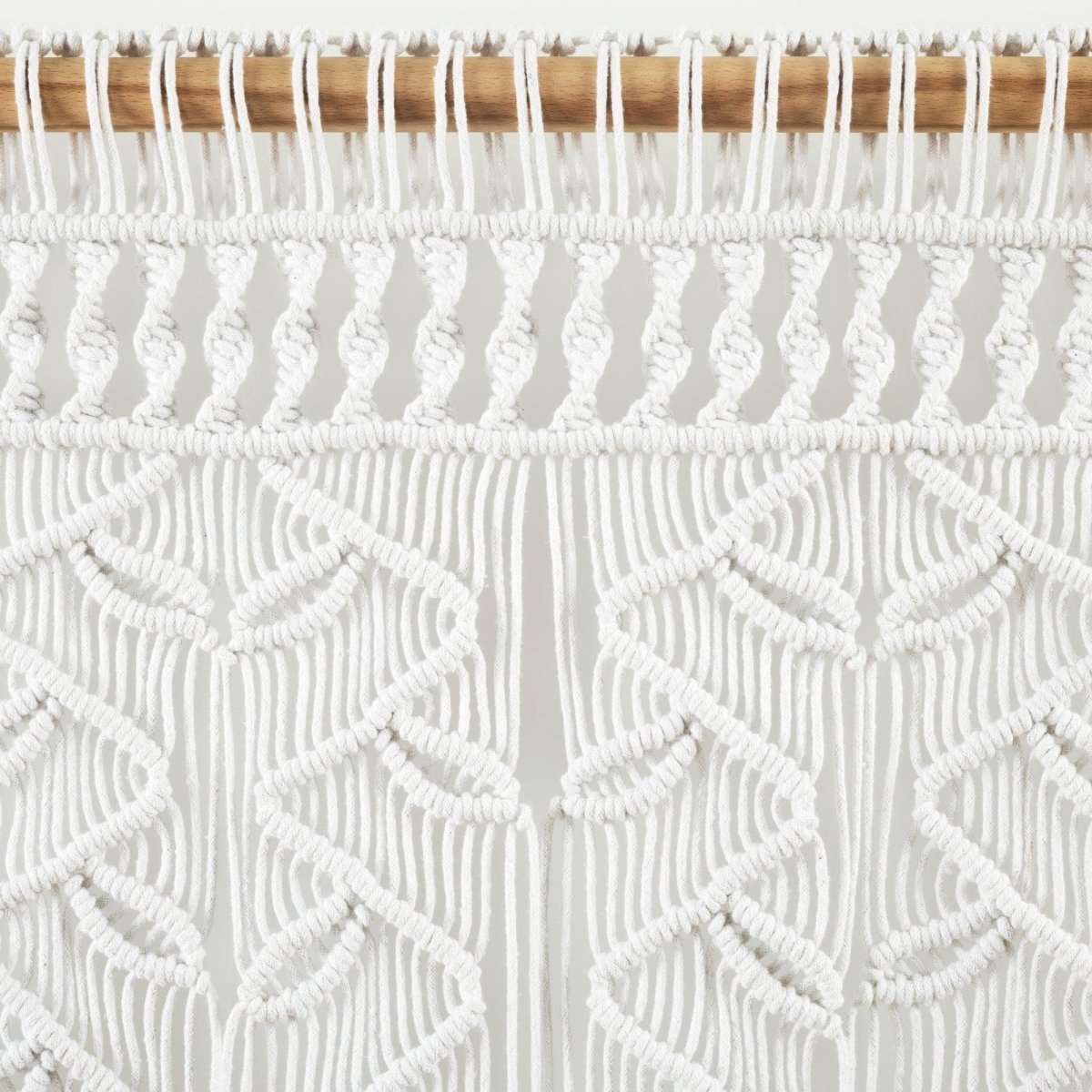 Boho Macrame Leaf Cotton Valance